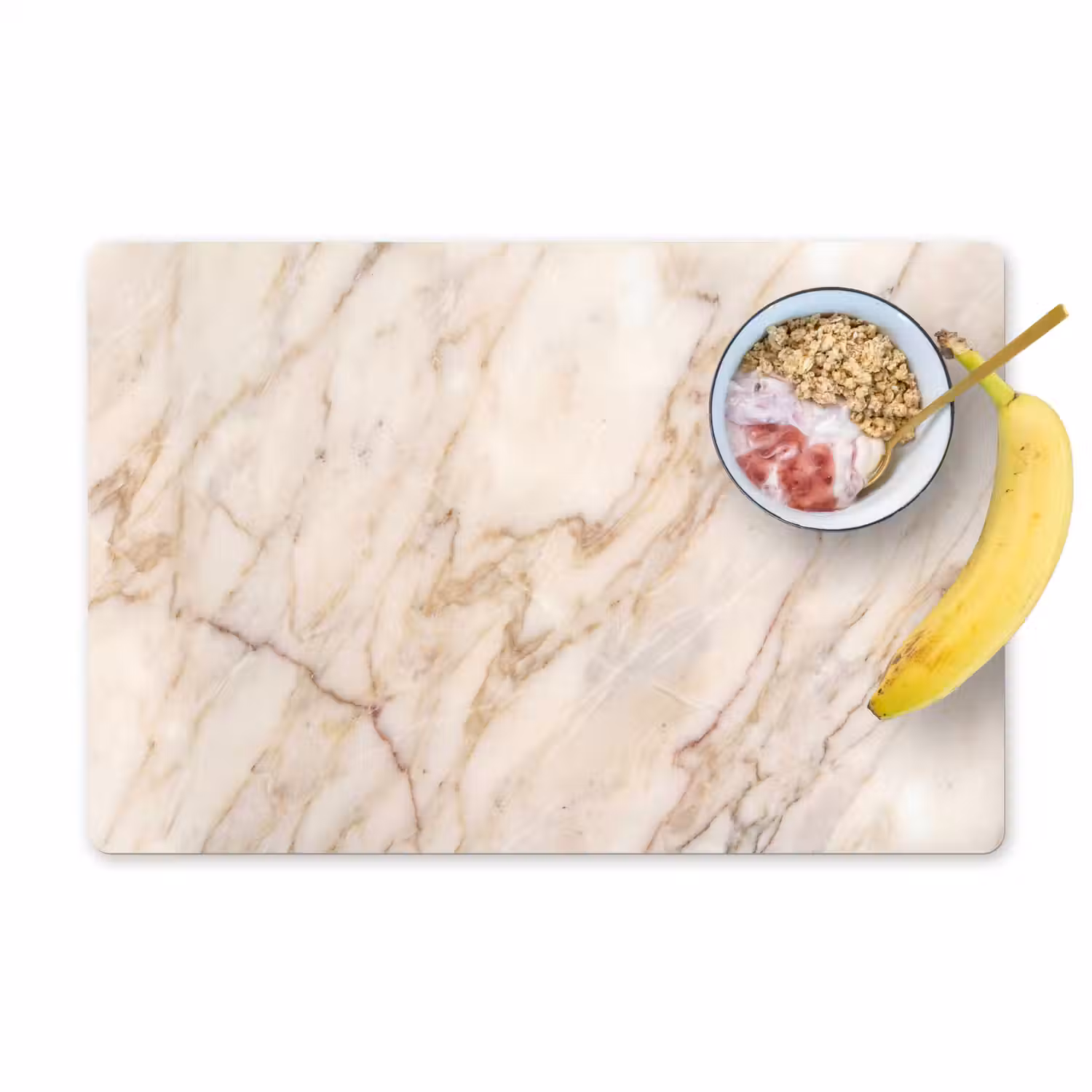 Marmer - Ader - Abstract - Wit - Goud Placemat vinyl groot -zzzproduct_Kitchenyeah-website