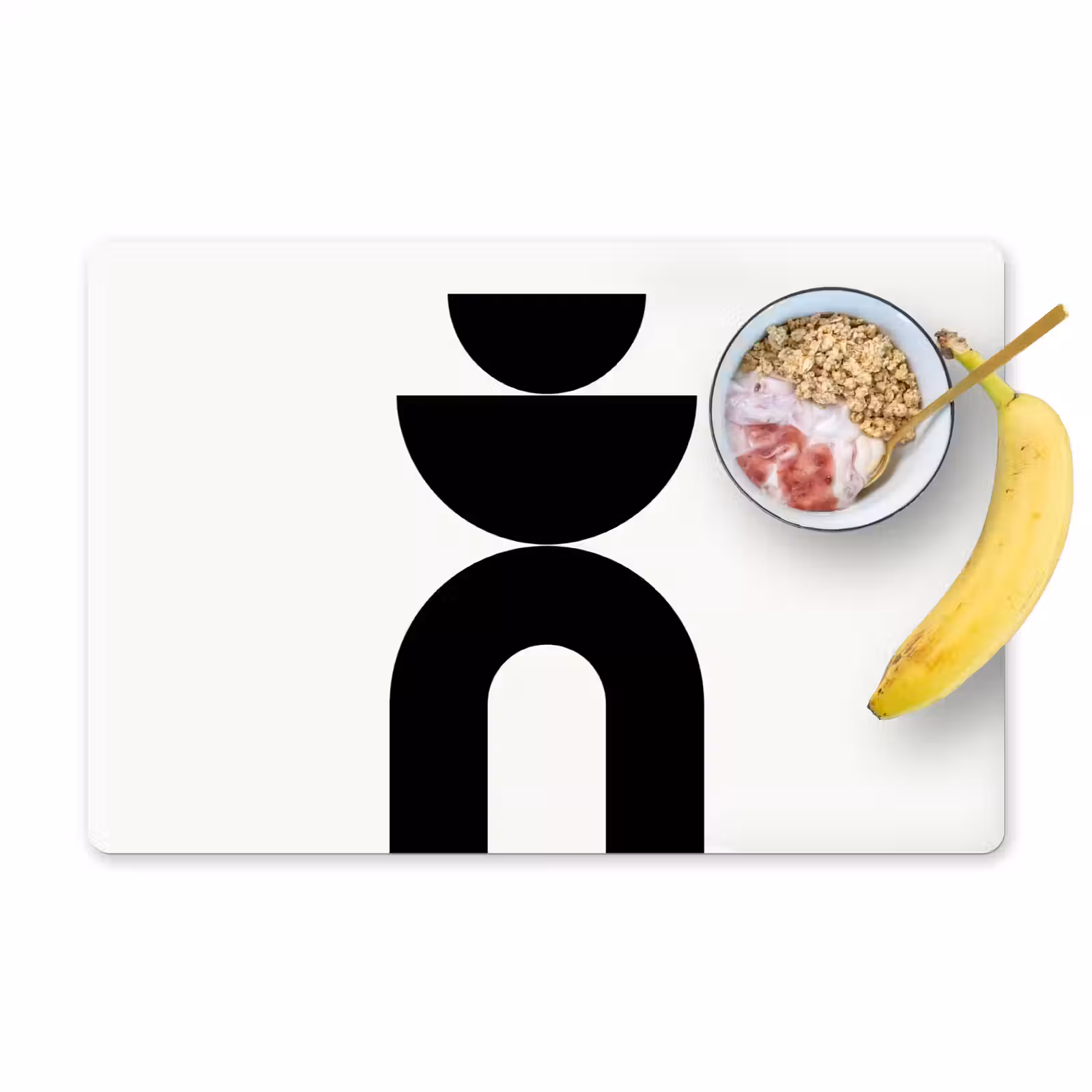 Placemat - 6 pieces - Minimalist - Art - White - Minimalistisch - Kunst - Wit Placemat vinyl groot