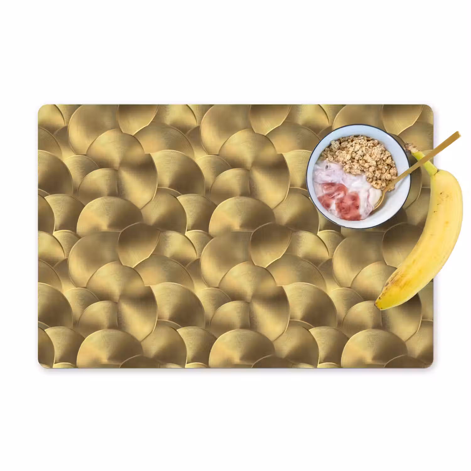 Modern - Cirkel - Goud Placemat vinyl groot 368 -zzzproduct_Kitchenyeah-website