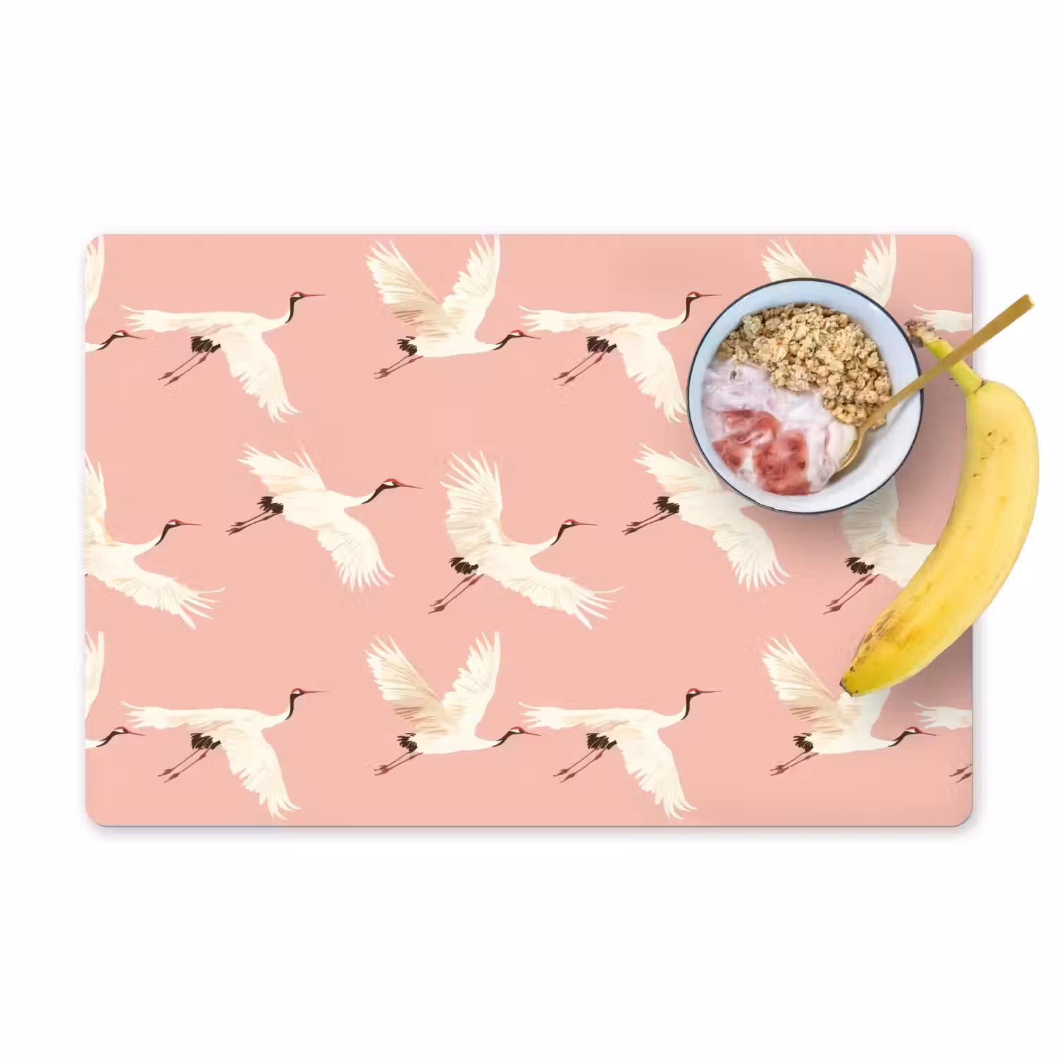 Modern - Kraanvogels - Roze Placemat vinyl groot 368 -zzzproduct_Kitchenyeah-website