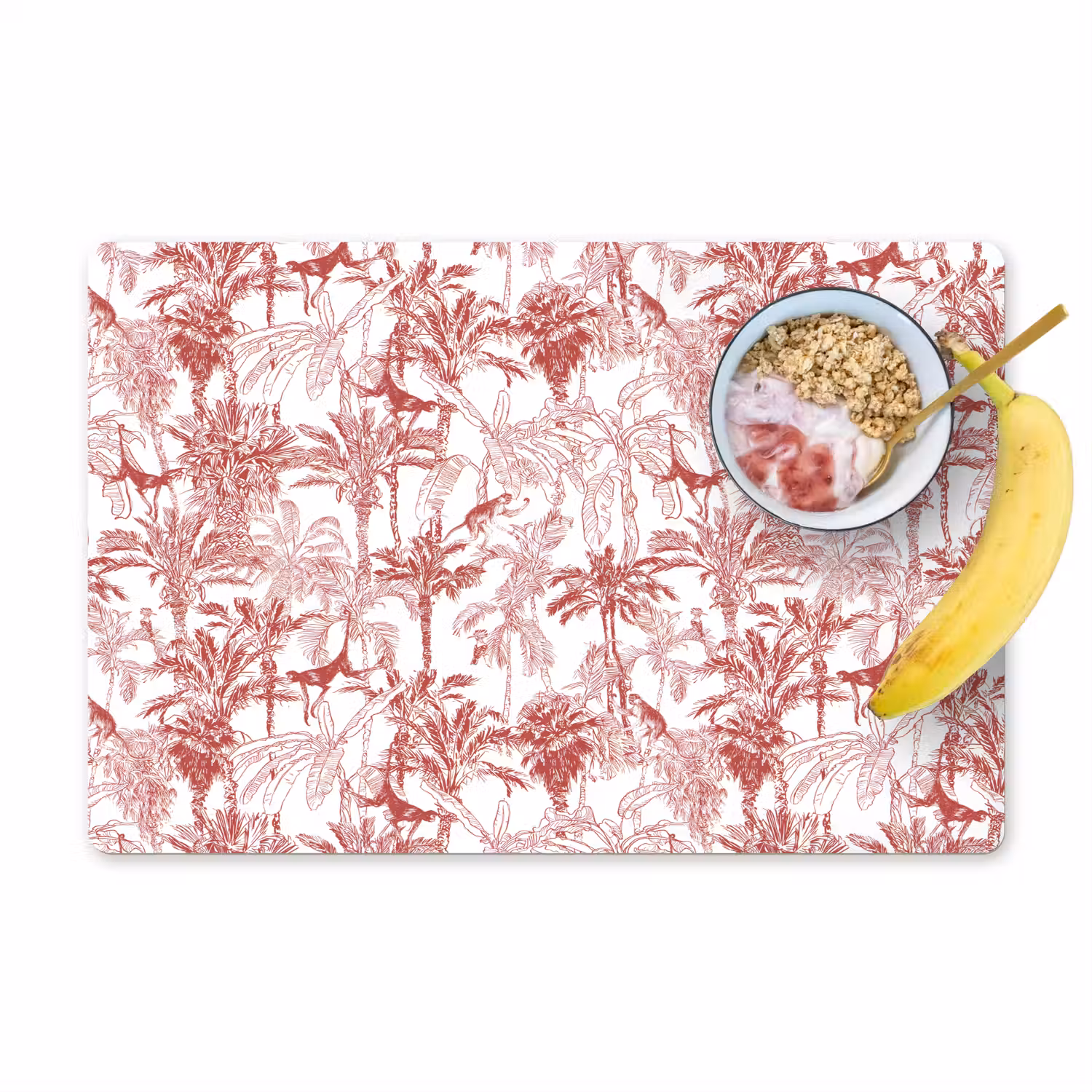 Aap - Oerwoud - Rood Placemat vinyl groot 368 -zzzproduct_Kitchenyeah-website