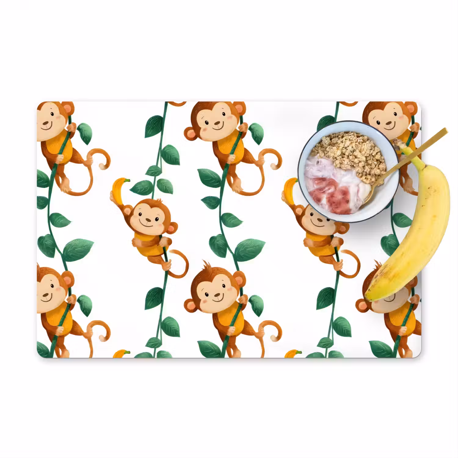 Apen - Lianen - Kleurrijk Placemat vinyl groot 368 -zzzproduct_Kitchenyeah-website