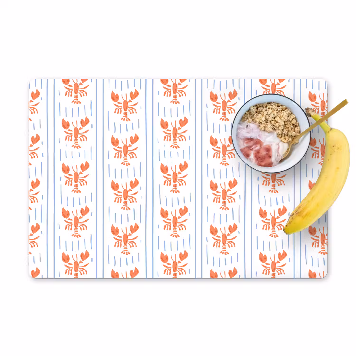 Zee - Kreeft - Oranje - Blauw Placemat vinyl groot 368 -zzzproduct_Kitchenyeah-website