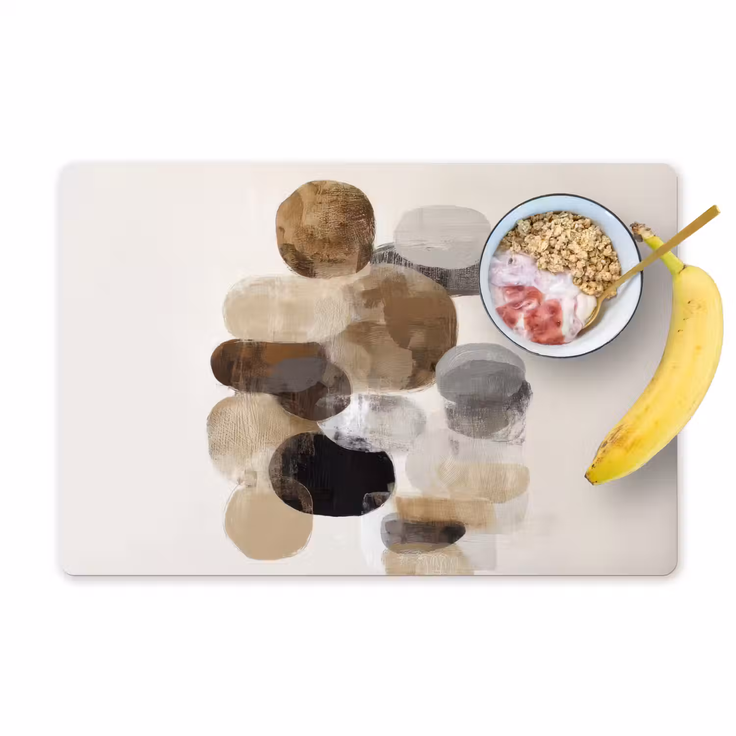Ovaal - Kleurvlakken - Penseelstreken Placemat vinyl groot -zzzproduct_Kitchenyeah-website