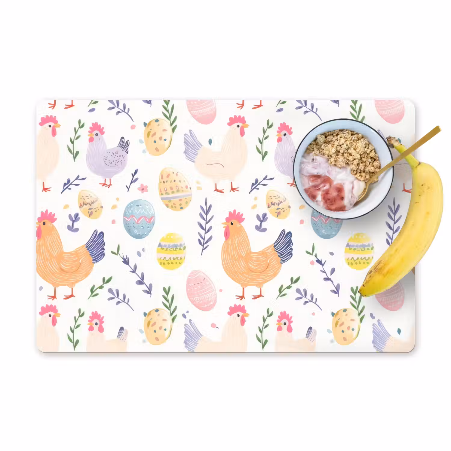 Patroon - Kip - Paaseieren Placemat vinyl groot -zzzproduct_Kitchenyeah-website