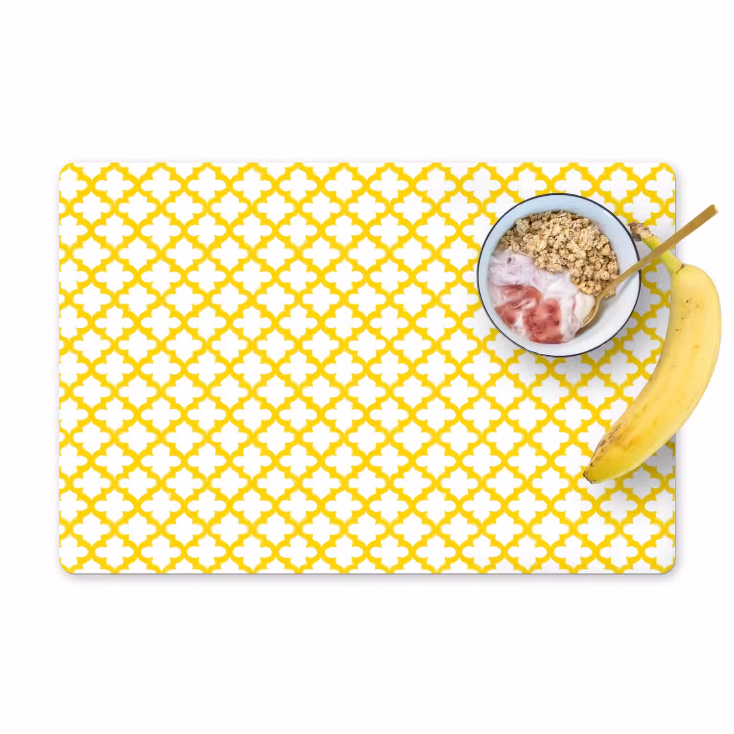 Patroon - Geometrisch - Klassiek - Geel Placemat vinyl groot 368 -zzzproduct_Kitchenyeah-website