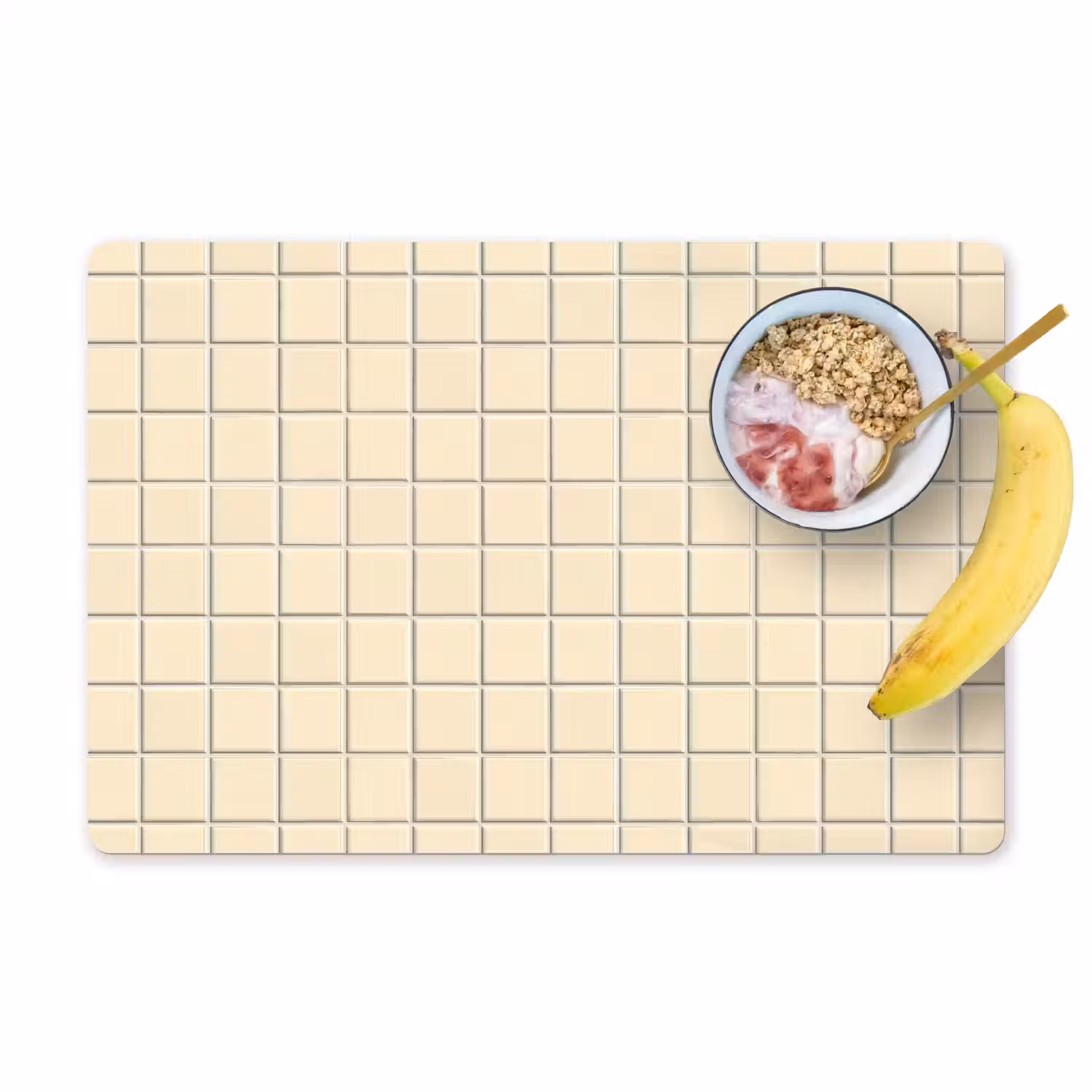 Patroon - Tegels - Gebroken - Wit Placemat vinyl groot 368 -zzzproduct_Kitchenyeah-website