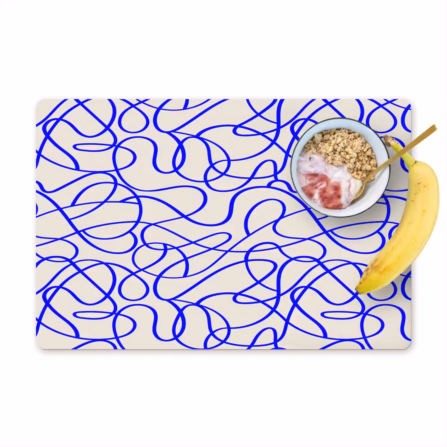 Patronen - Beige - Blauw - Lijnen Placemat vinyl groot 368 -zzzproduct_Kitchenyeah-website