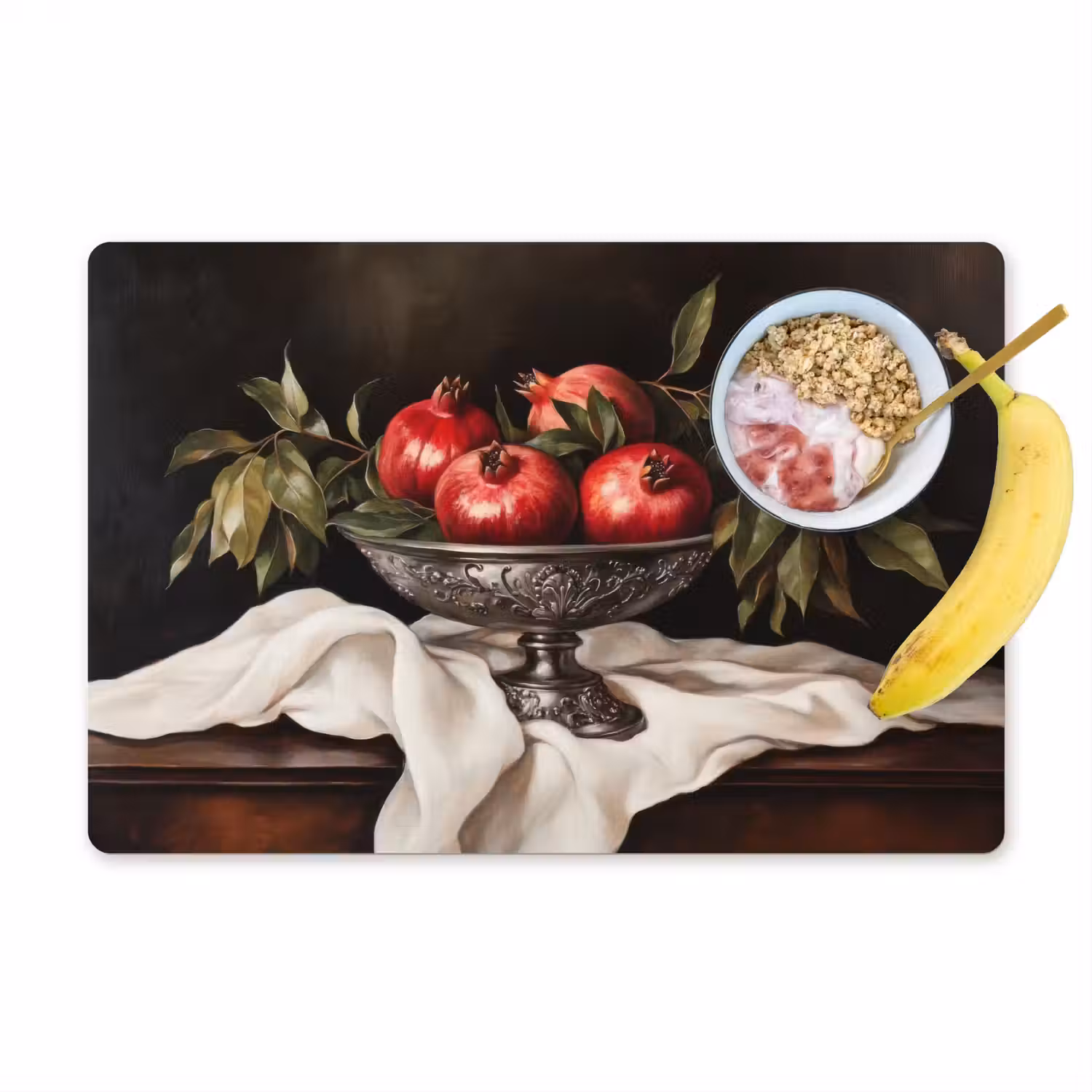 Granaatappels - Klassiek - Vintage Placemat vinyl groot -zzzproduct_Kitchenyeah-website