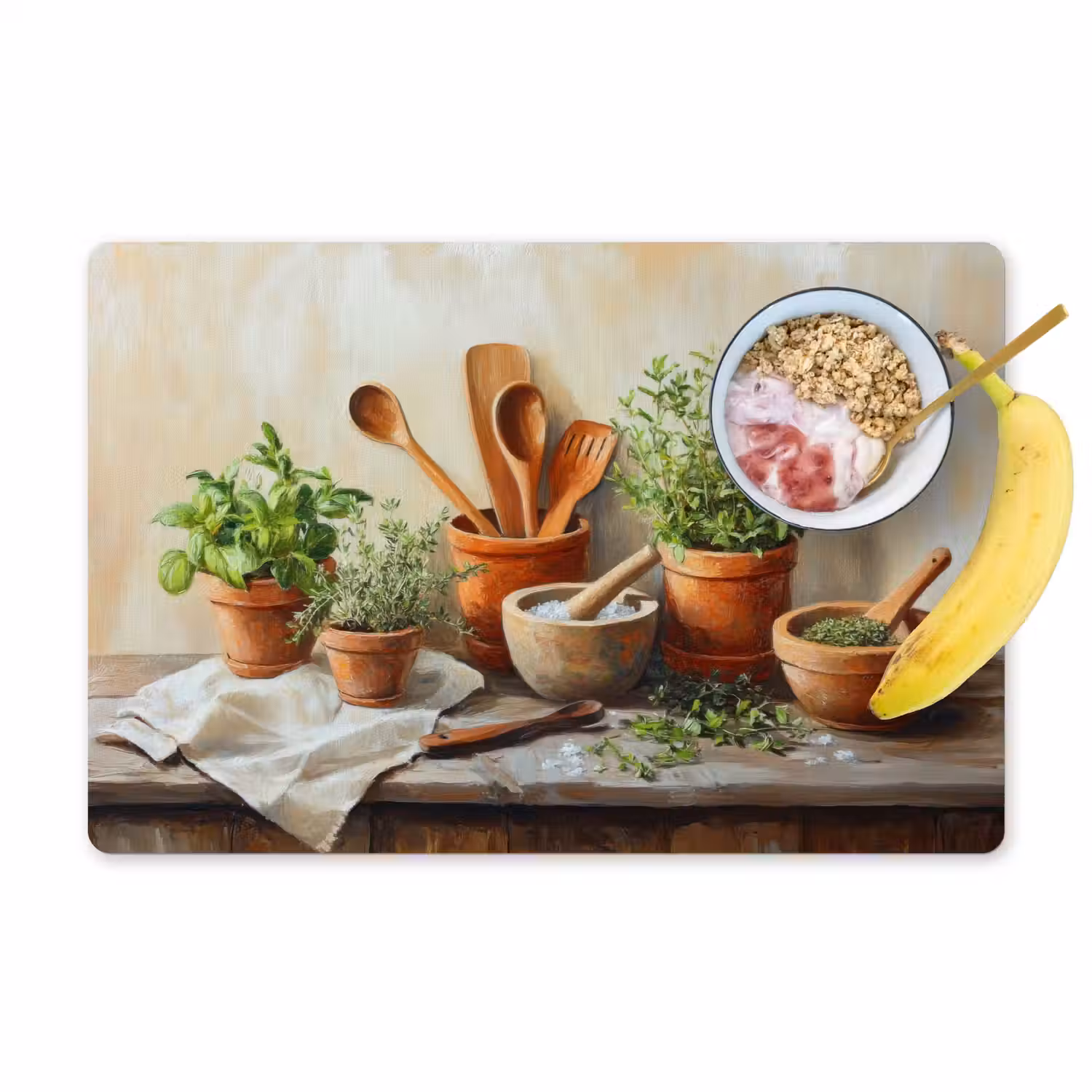 Potten - Kruiden - Hout Placemat vinyl groot -zzzproduct_Kitchenyeah-website