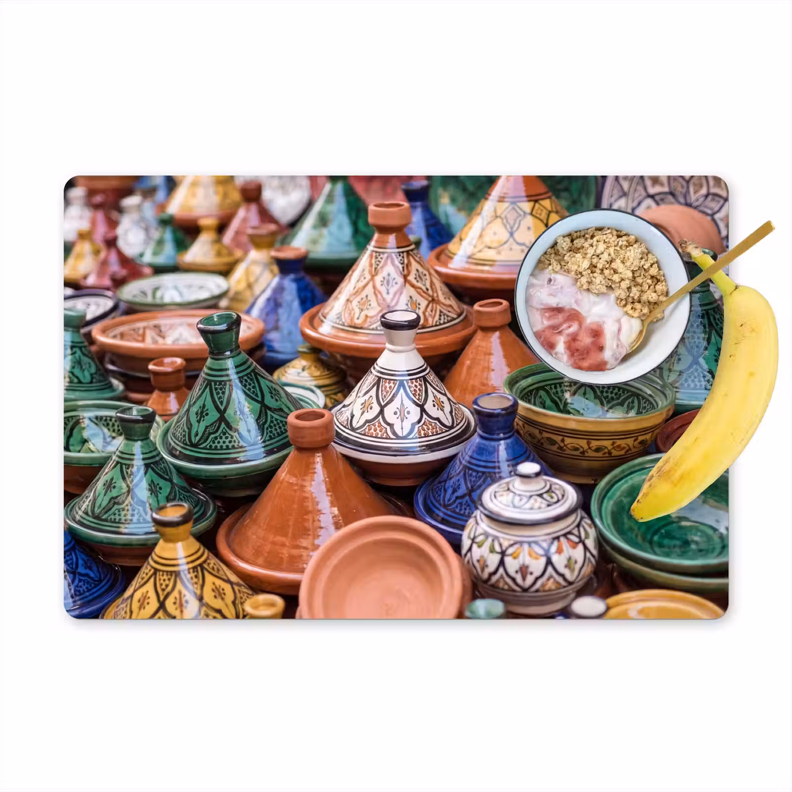Placemat - 6 pieces - Pottery - Colorful - Pattern - Aardewerk - Kleurrijk - Patroon Placemat vinyl groot