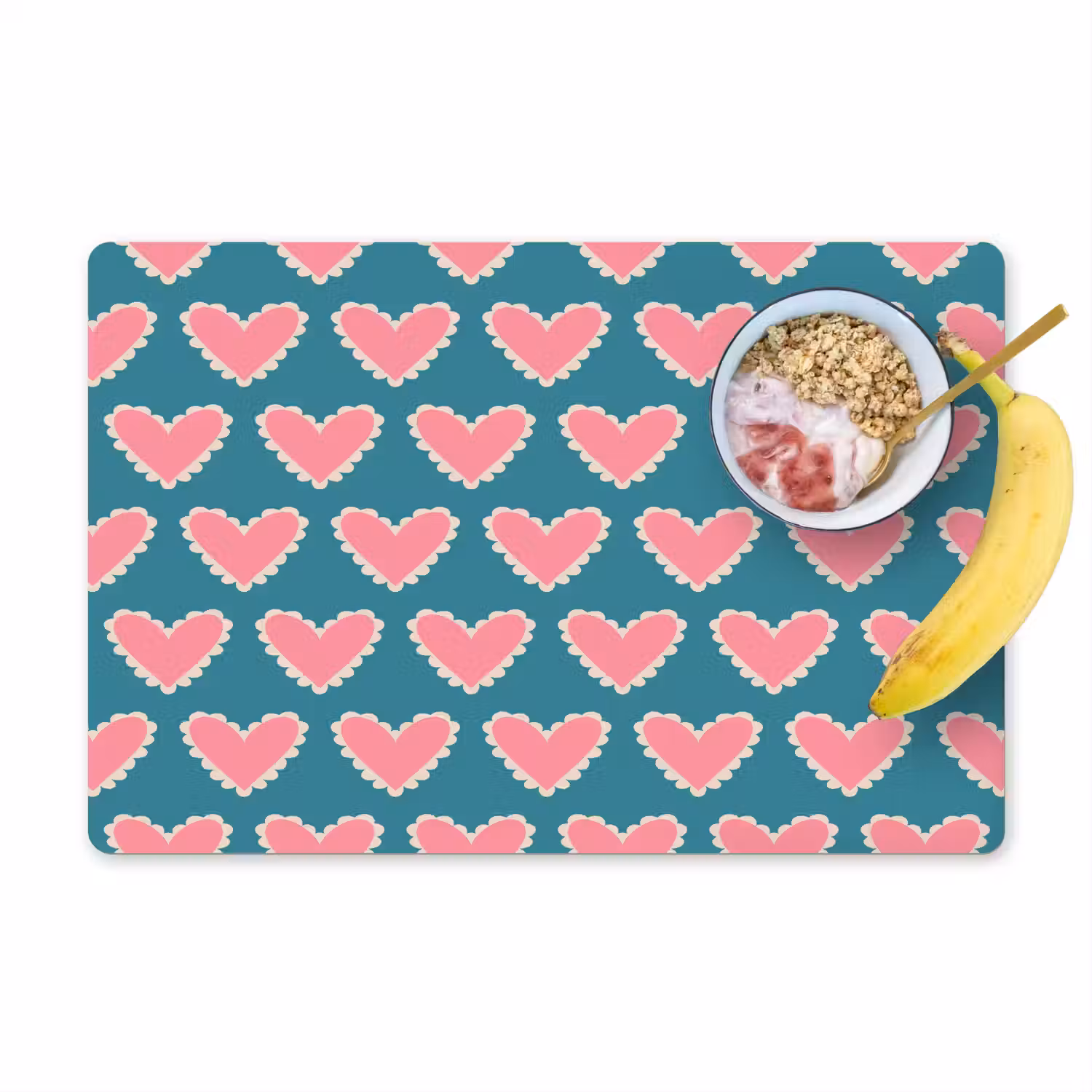 Retro - Hartjes - Patroon Placemat vinyl groot 368 -zzzproduct_Kitchenyeah-website
