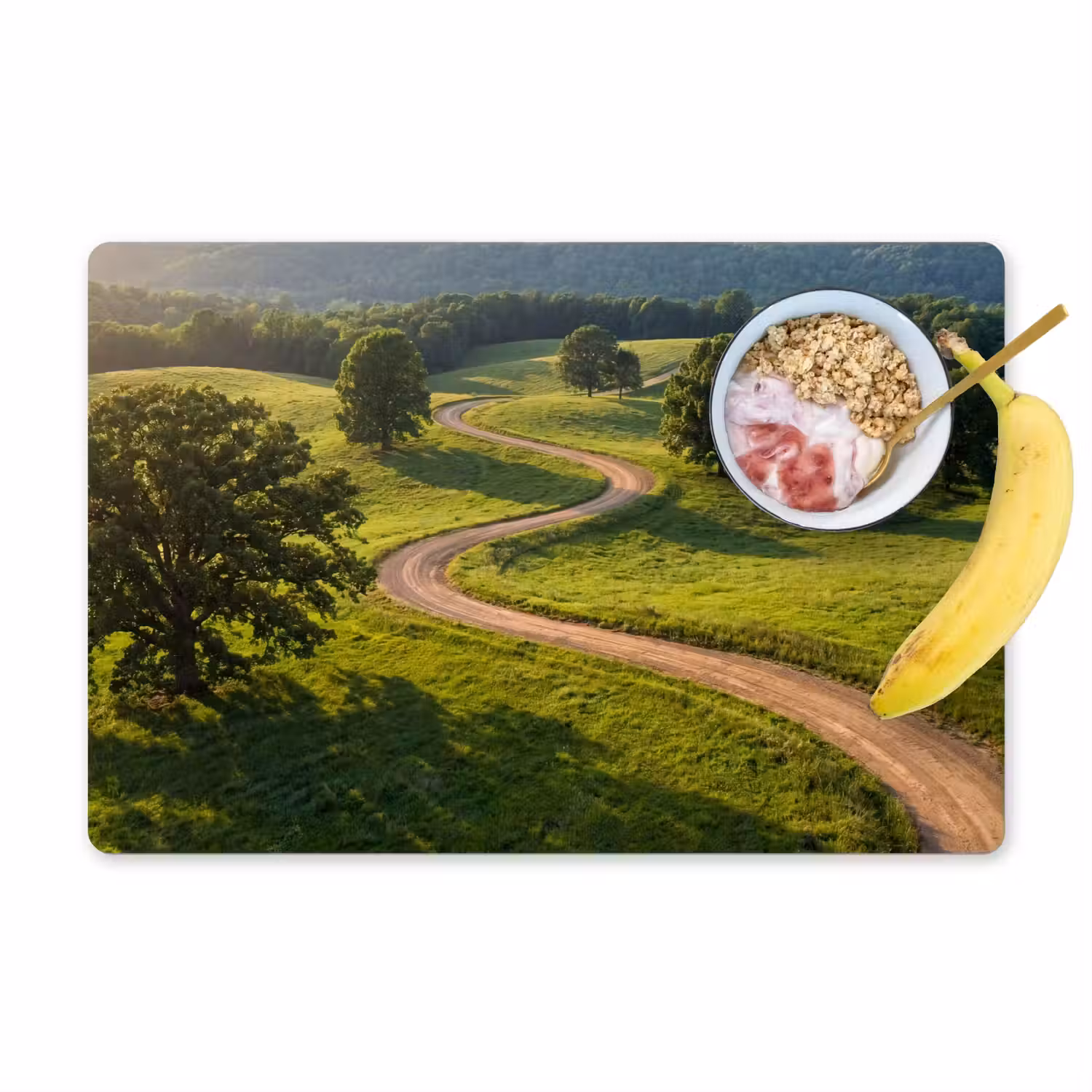 Weg - Weide - Natuur - Groen Placemat vinyl groot -zzzproduct_Kitchenyeah-website