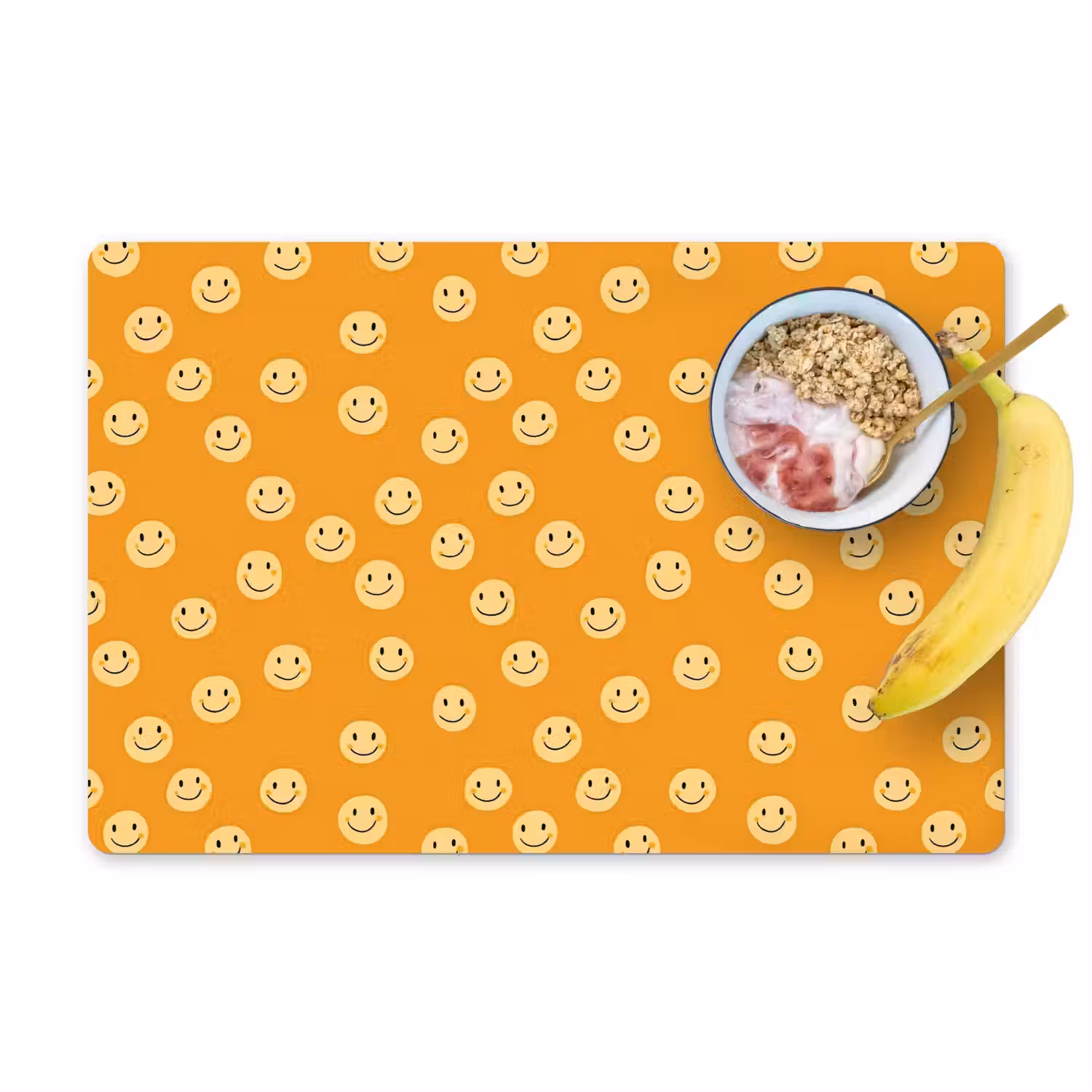 Smileys - Retro - Heel Placemat vinyl groot 368 -zzzproduct_Kitchenyeah-website