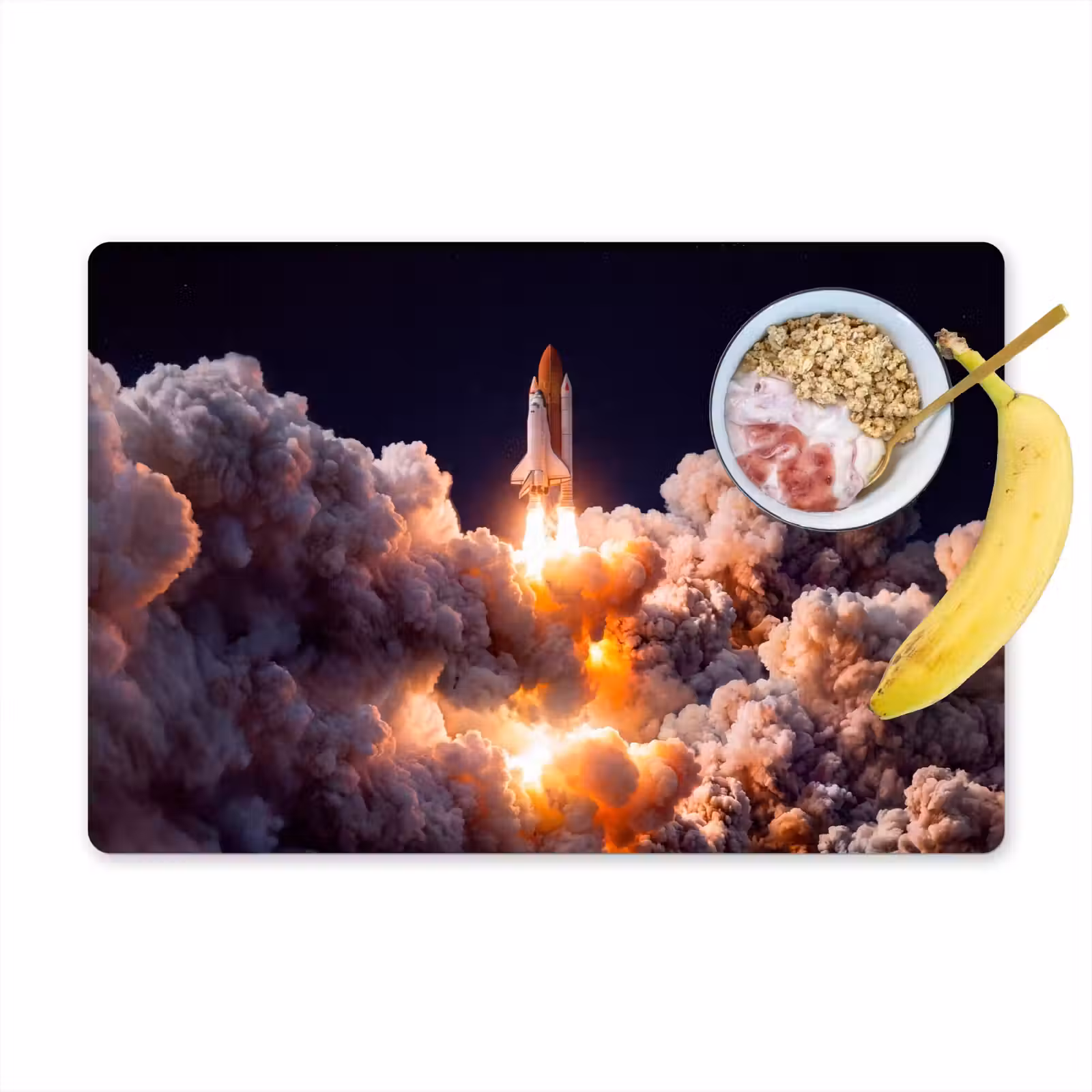 Placemat - 6 pieces - Spacecraft - Launch - Stars - Ruimtevaartuig - Lancering - Sterren Placemat vinyl groot