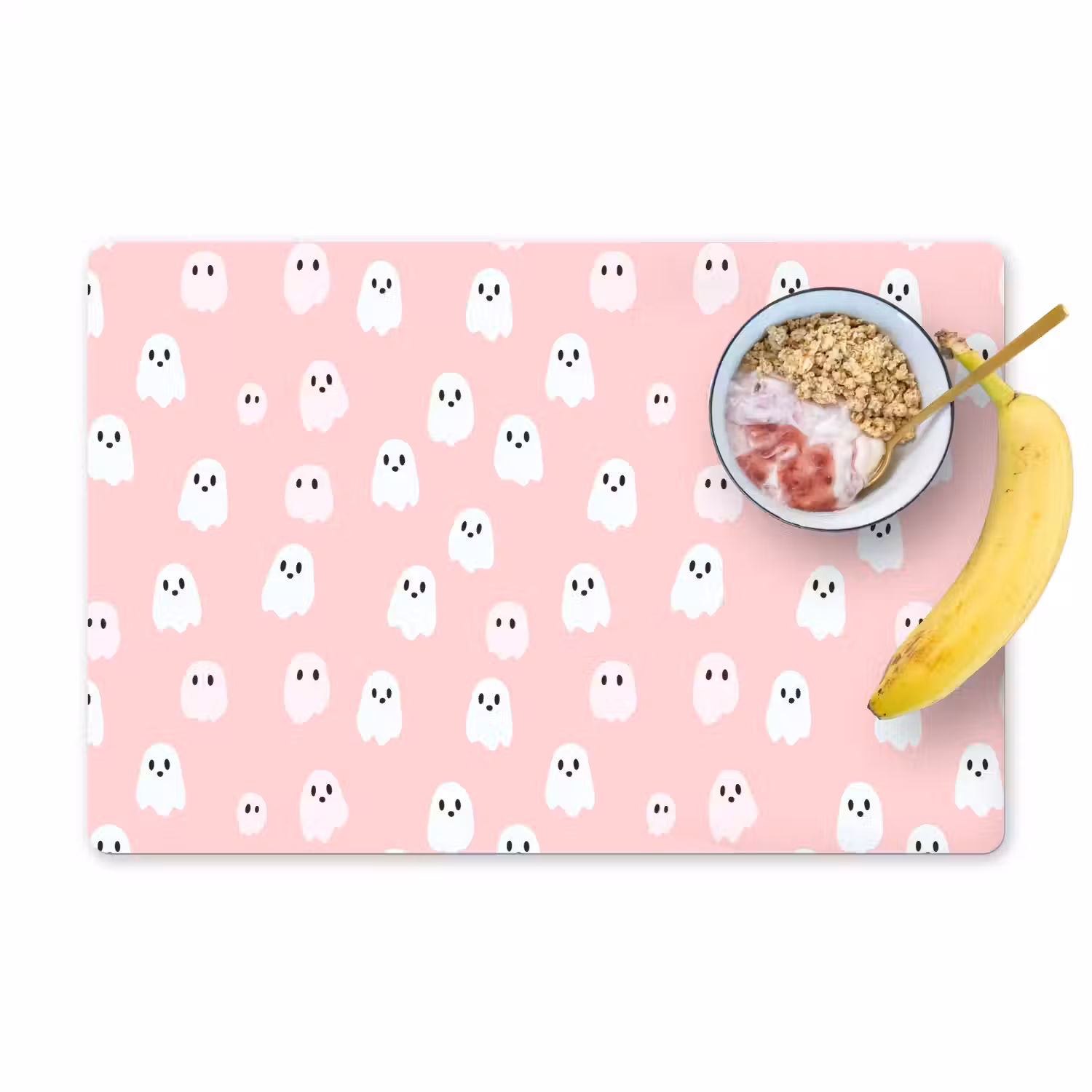 Spookjes - Patroon - Roze Placemat vinyl groot 368 -zzzproduct_Kitchenyeah-website
