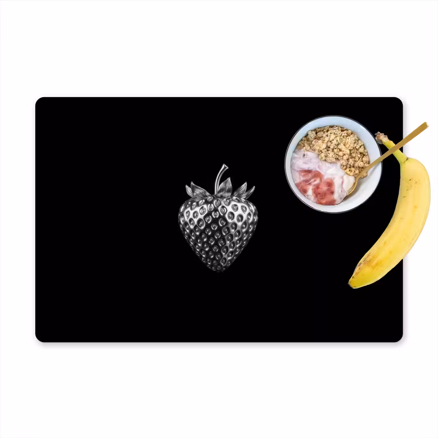 Aardbei - Zaadstructuur - Realistisch Placemat vinyl groot -zzzproduct_Kitchenyeah-website