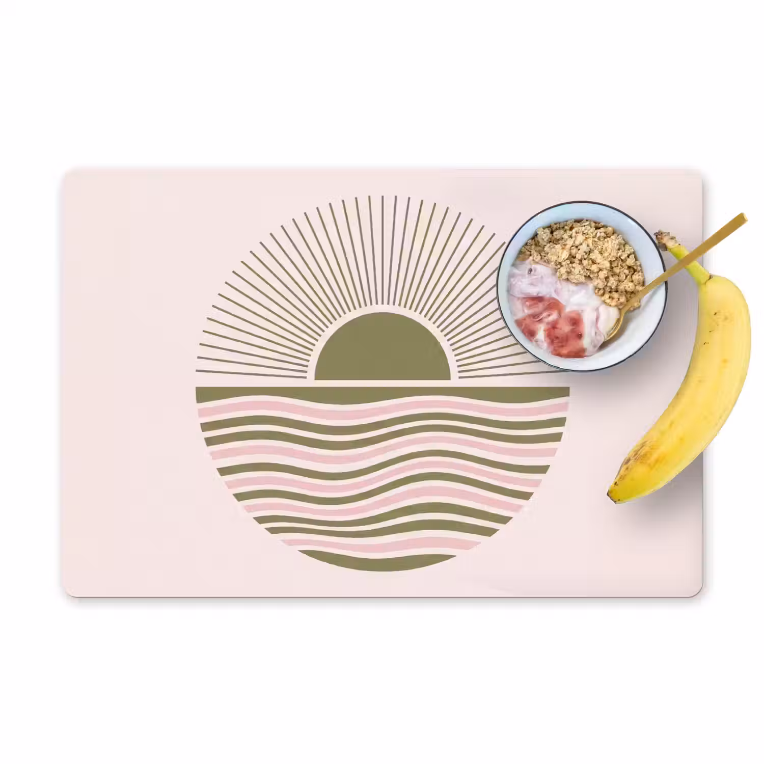 Zon - Zee - Abstract - Modern - Roze Placemat vinyl groot -zzzproduct_Kitchenyeah-website