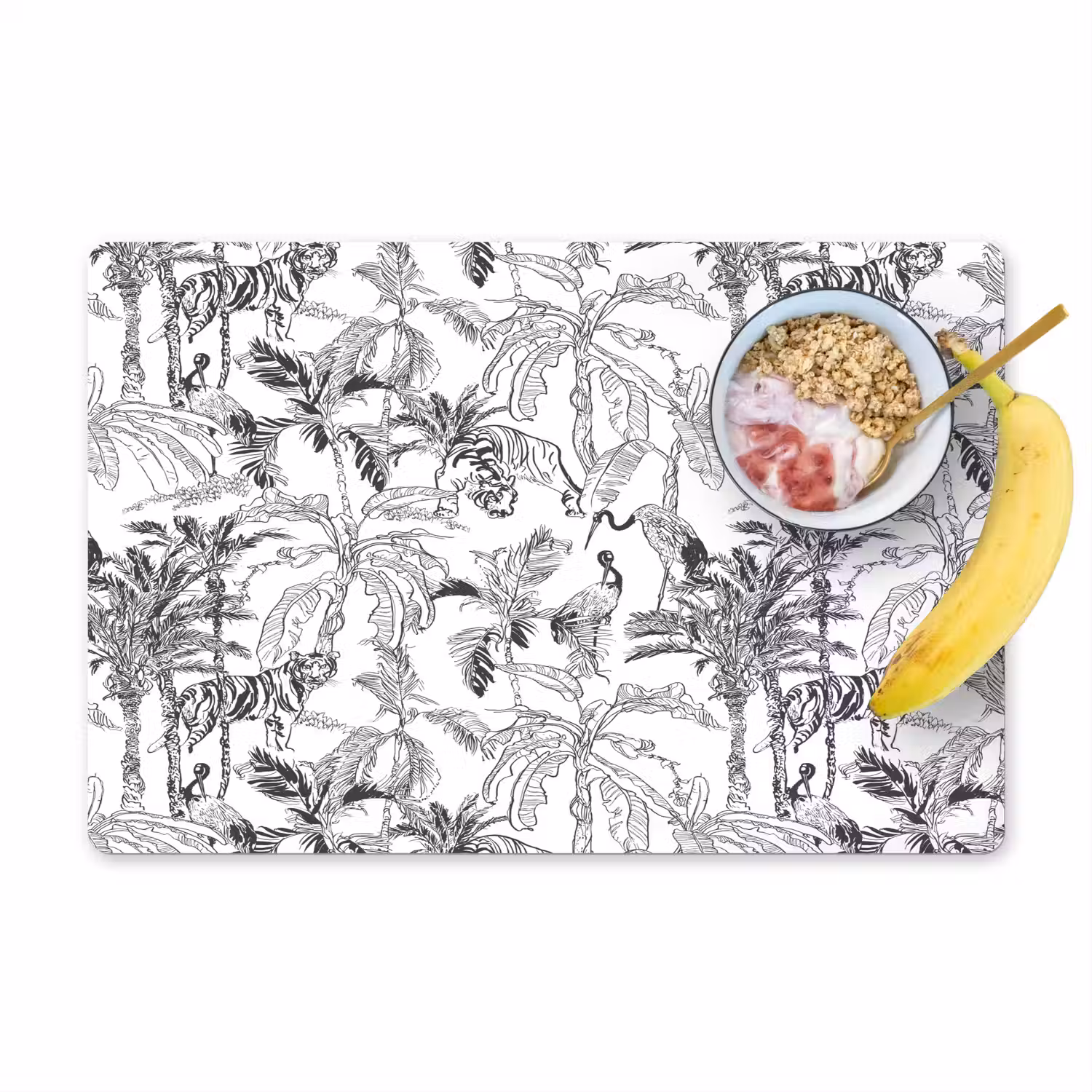 Tijger - Oerwoud - Grijs Placemat vinyl groot 368 -zzzproduct_Kitchenyeah-website