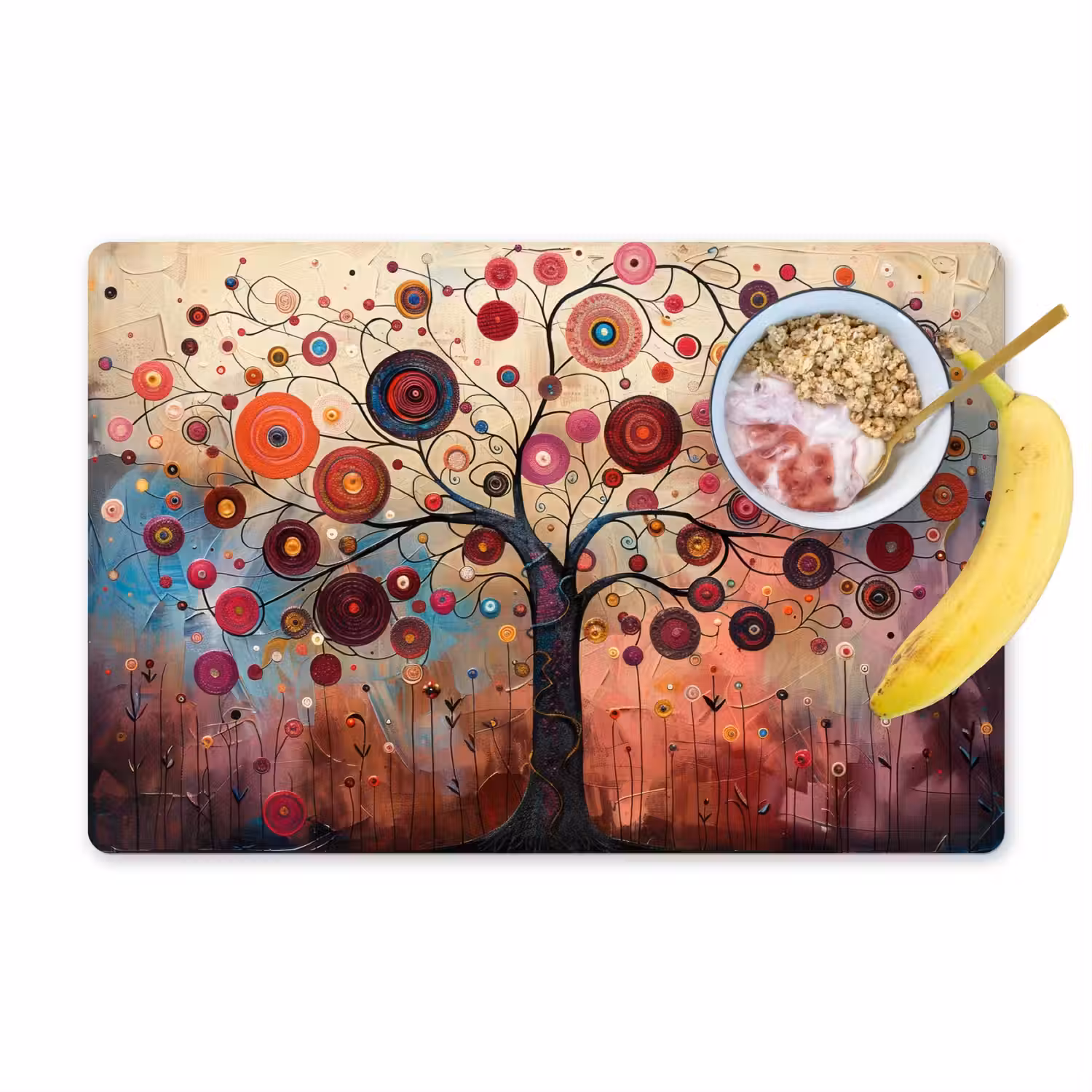 Boom - Paars - Abstract - Kunst Placemat vinyl groot -zzzproduct_Kitchenyeah-website