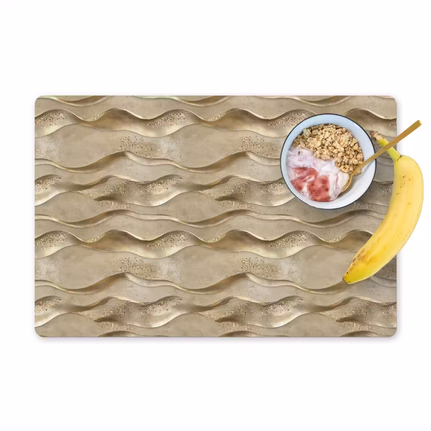 Golven - Patroon - Goud Placemat vinyl groot 368 -zzzproduct_Kitchenyeah-website