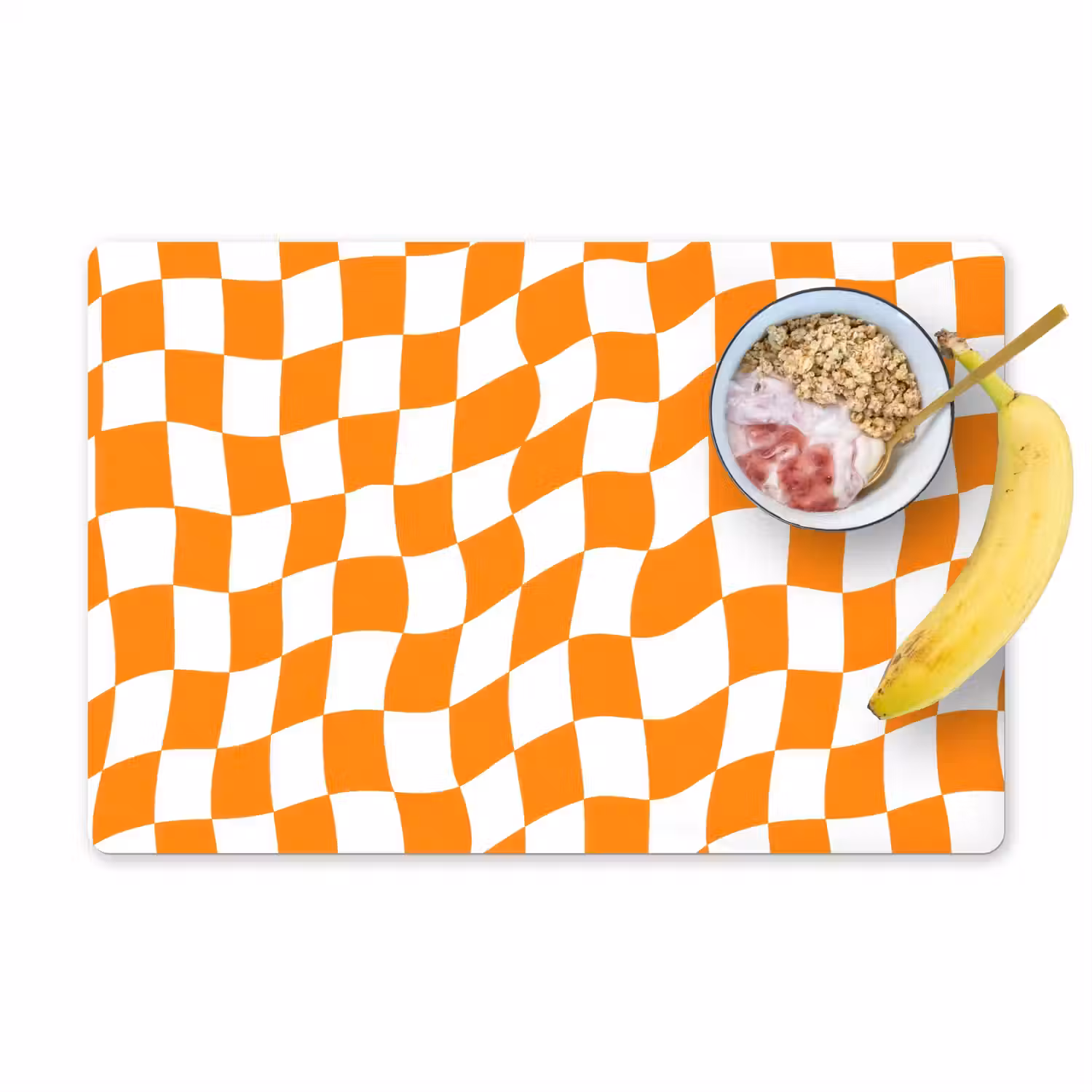 Golvend - Patroon - Oranje Placemat vinyl groot 368 -zzzproduct_Kitchenyeah-website