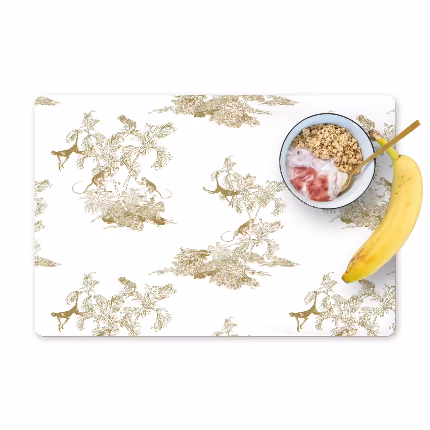Wit - Apen - Beige Placemat vinyl groot 368 -zzzproduct_Kitchenyeah-website