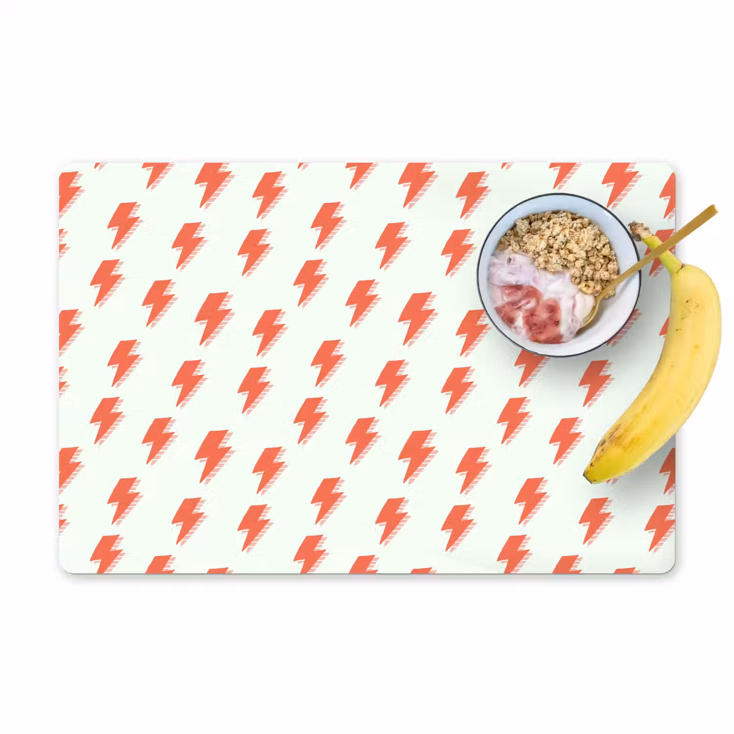 Wit - Rode - Bliksem Placemat vinyl groot 368 -zzzproduct_Kitchenyeah-website