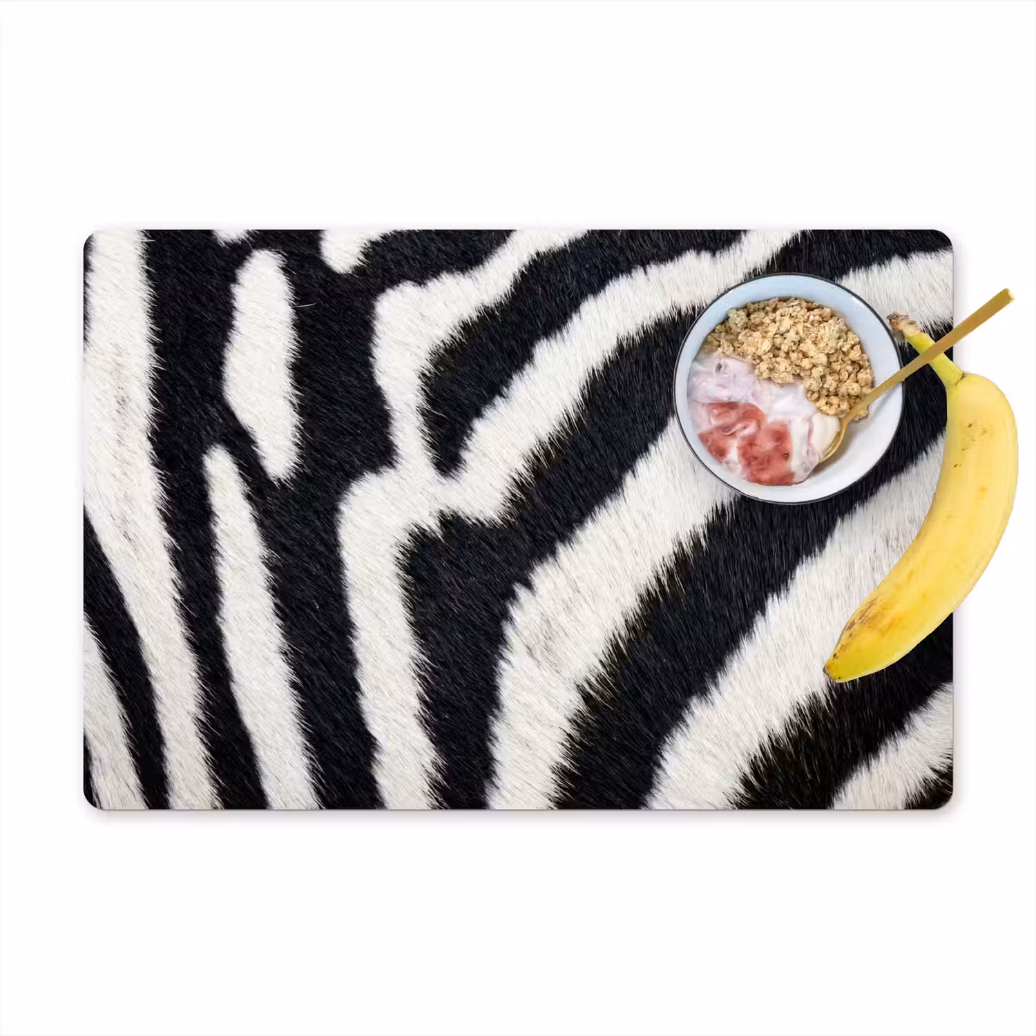 Zebra - Vacht - Klassiek - Zwart - Wit Placemat vinyl groot -zzzproduct_Kitchenyeah-website