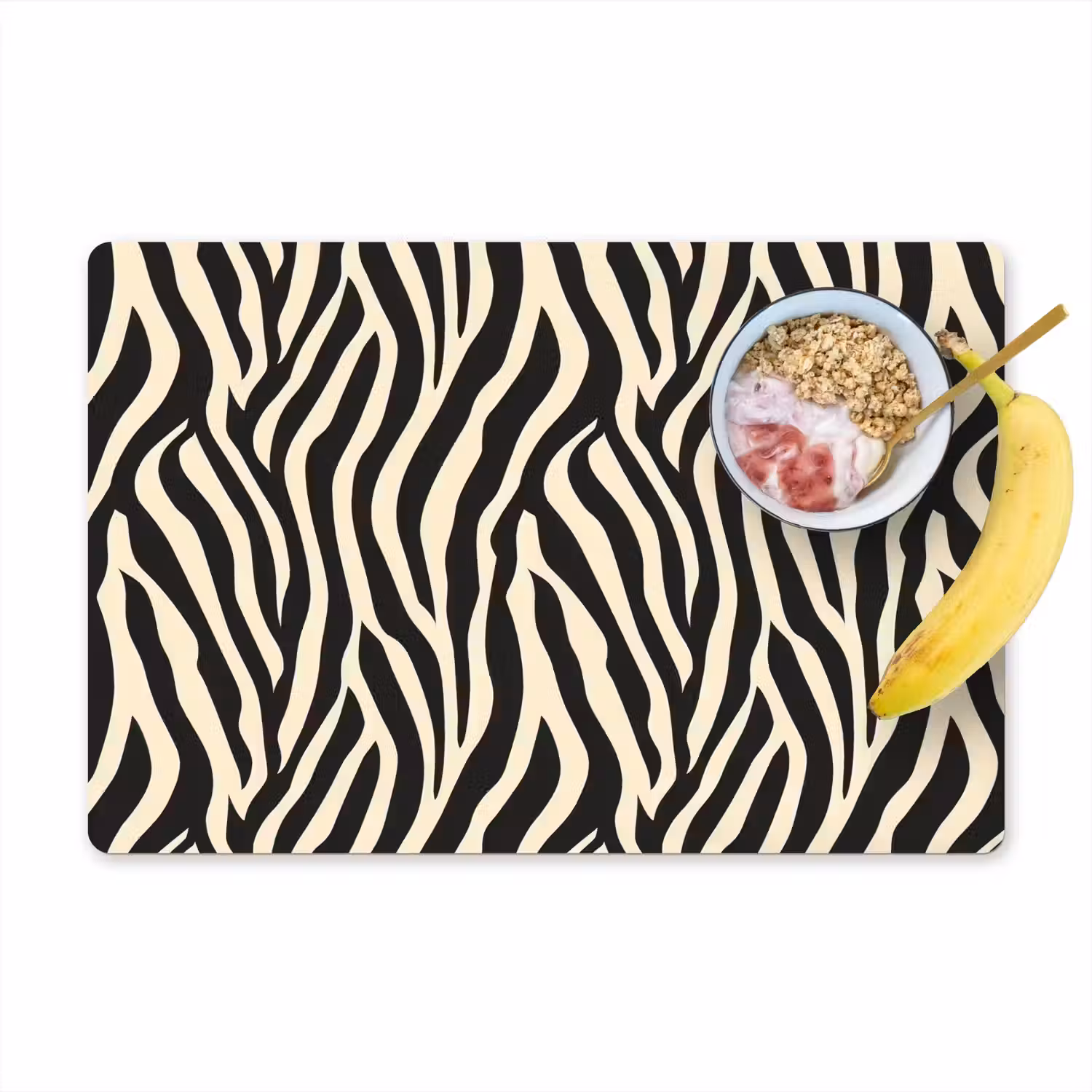 Zebra - Print - Klassiek - Zwart Placemat vinyl groot 368 -zzzproduct_Kitchenyeah-website