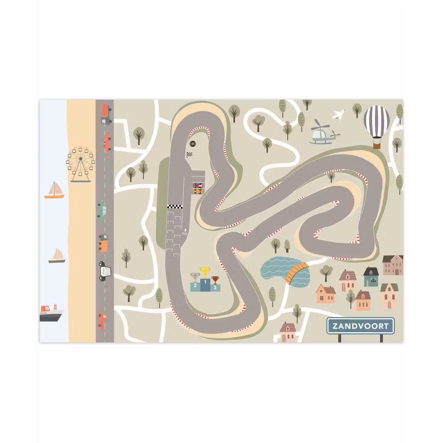 speelkleed-zandvoort Speelmat klein -3d