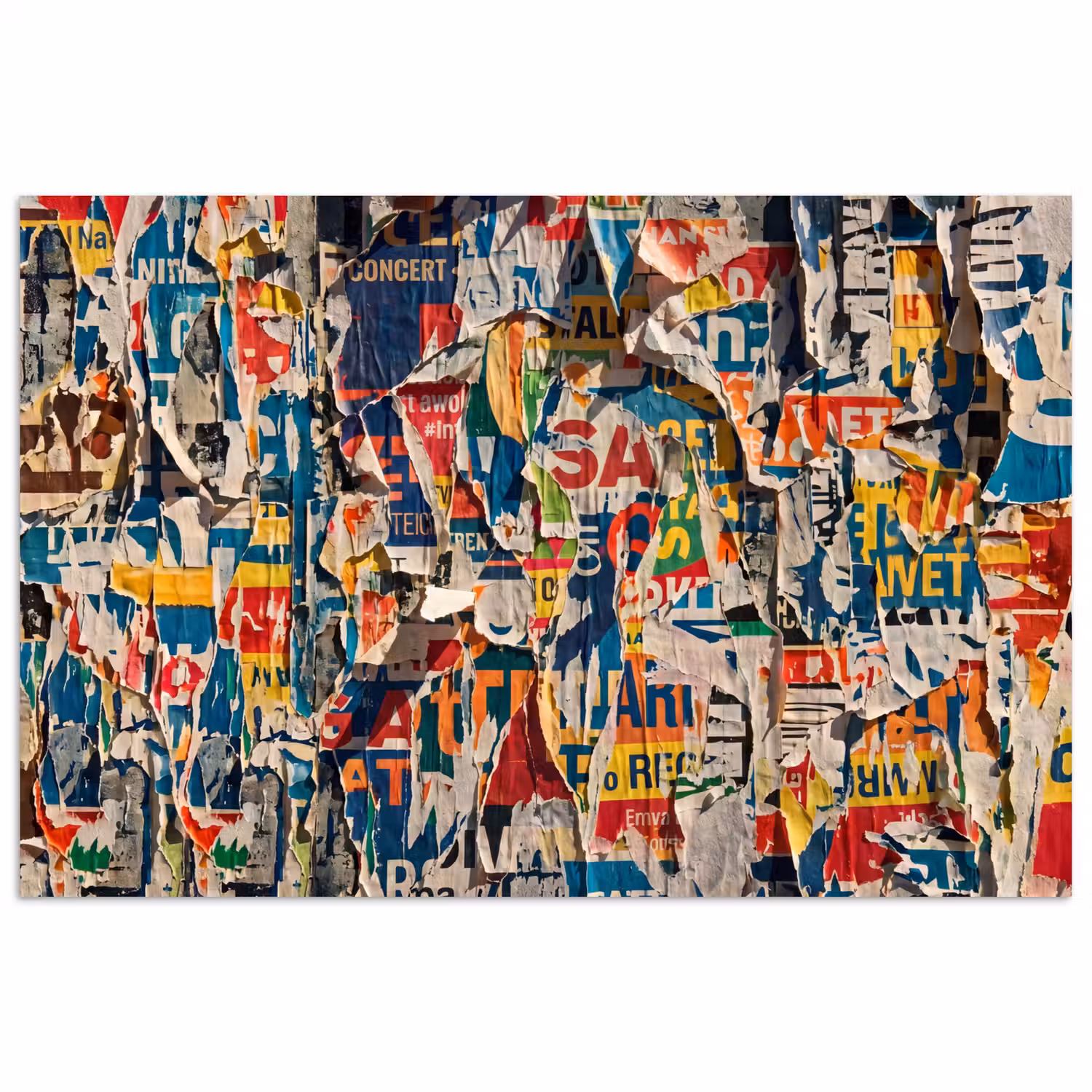 Abstract - Gelaagd papier - Urban - Modern - Kleurrijk poster papier klein -3d