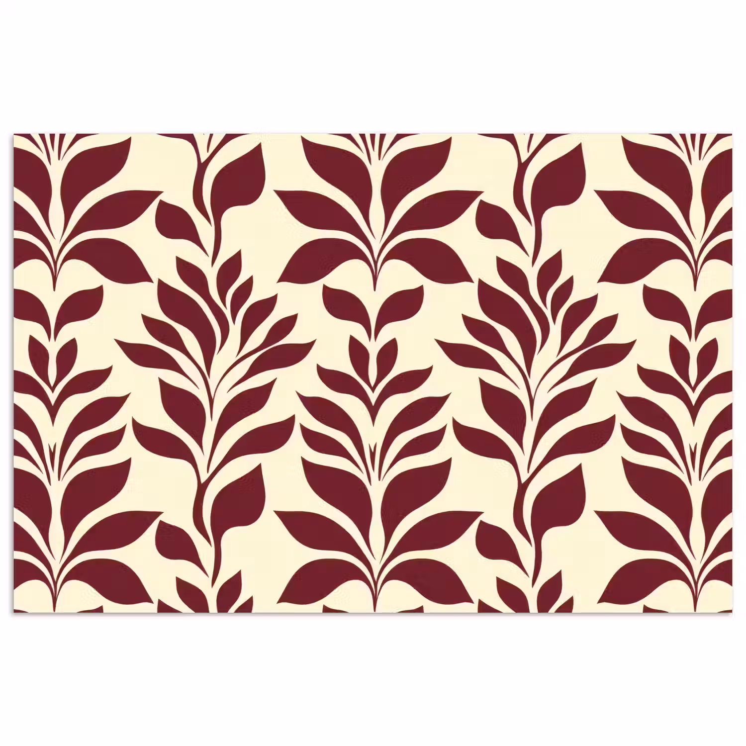 Abstract - Bladeren - Burgundy poster papier klein 62 -3d