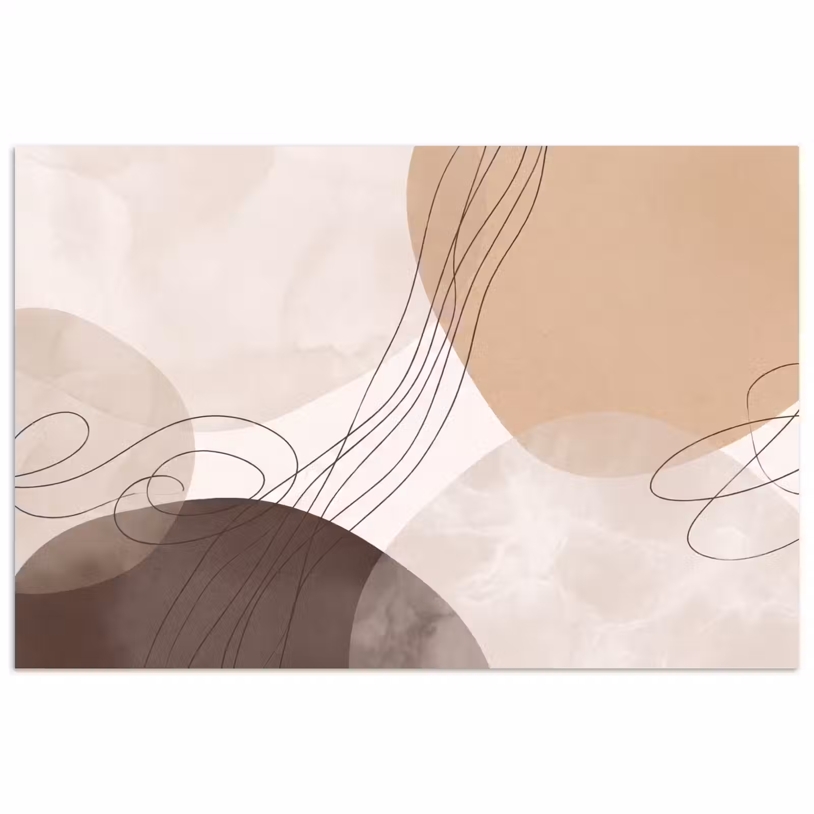 Poster - Abstraction - Beige - Modern - Abstractie - Beige - Modern poster papier klein
