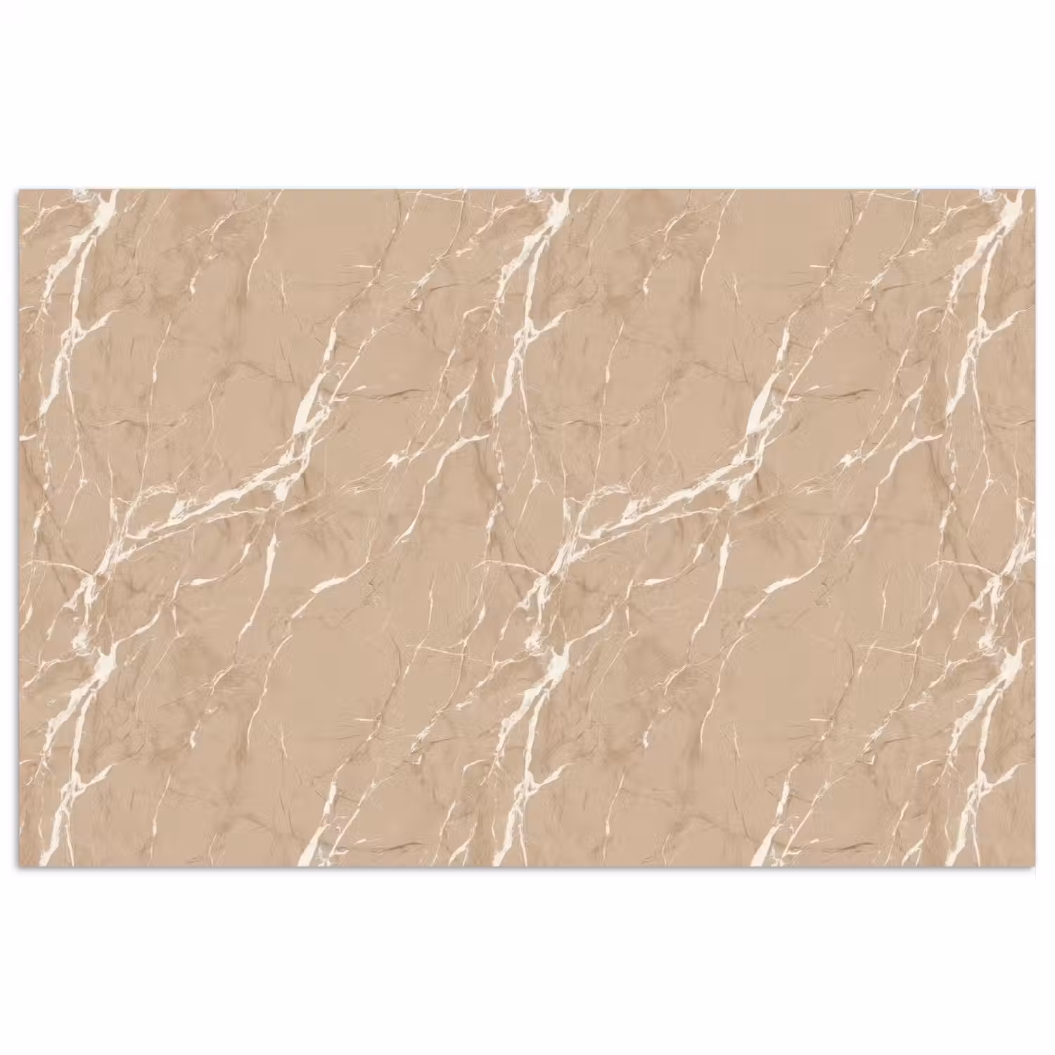 Beige - Marmer - Organisch - Wit poster papier klein 62 -3d