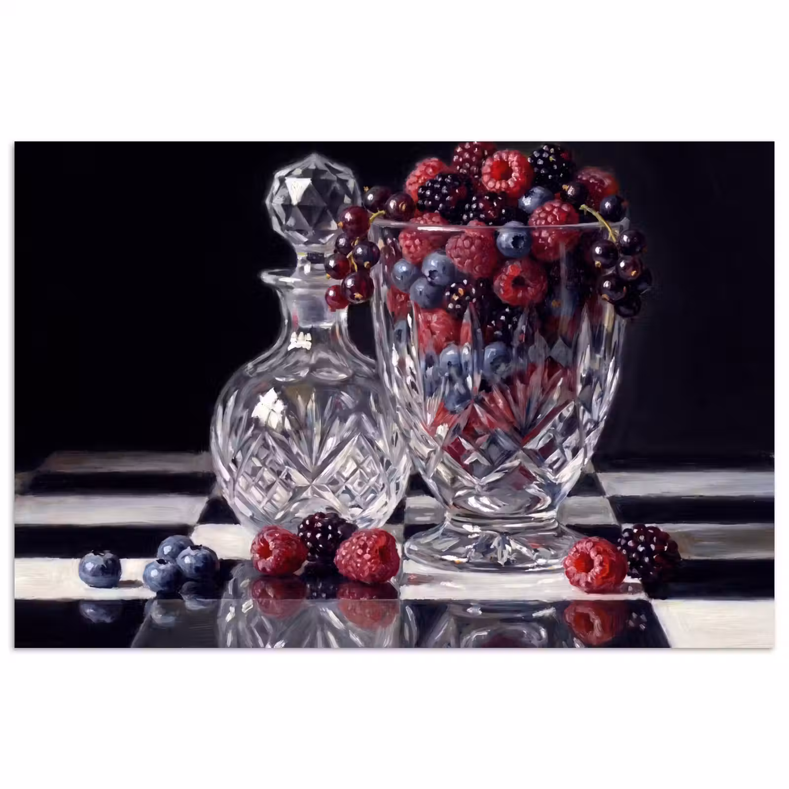 Poster - Berries - Crystal - Still Life - Bessen - Kristal - Stilleven poster papier klein
