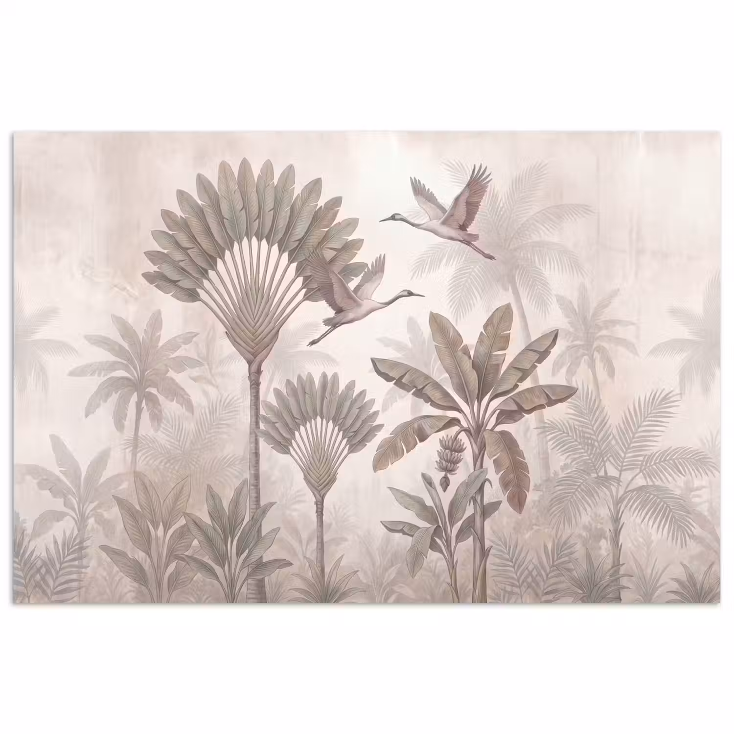Vogel - Tropisch - Jungle - Natuur - Beige poster papier klein -3d