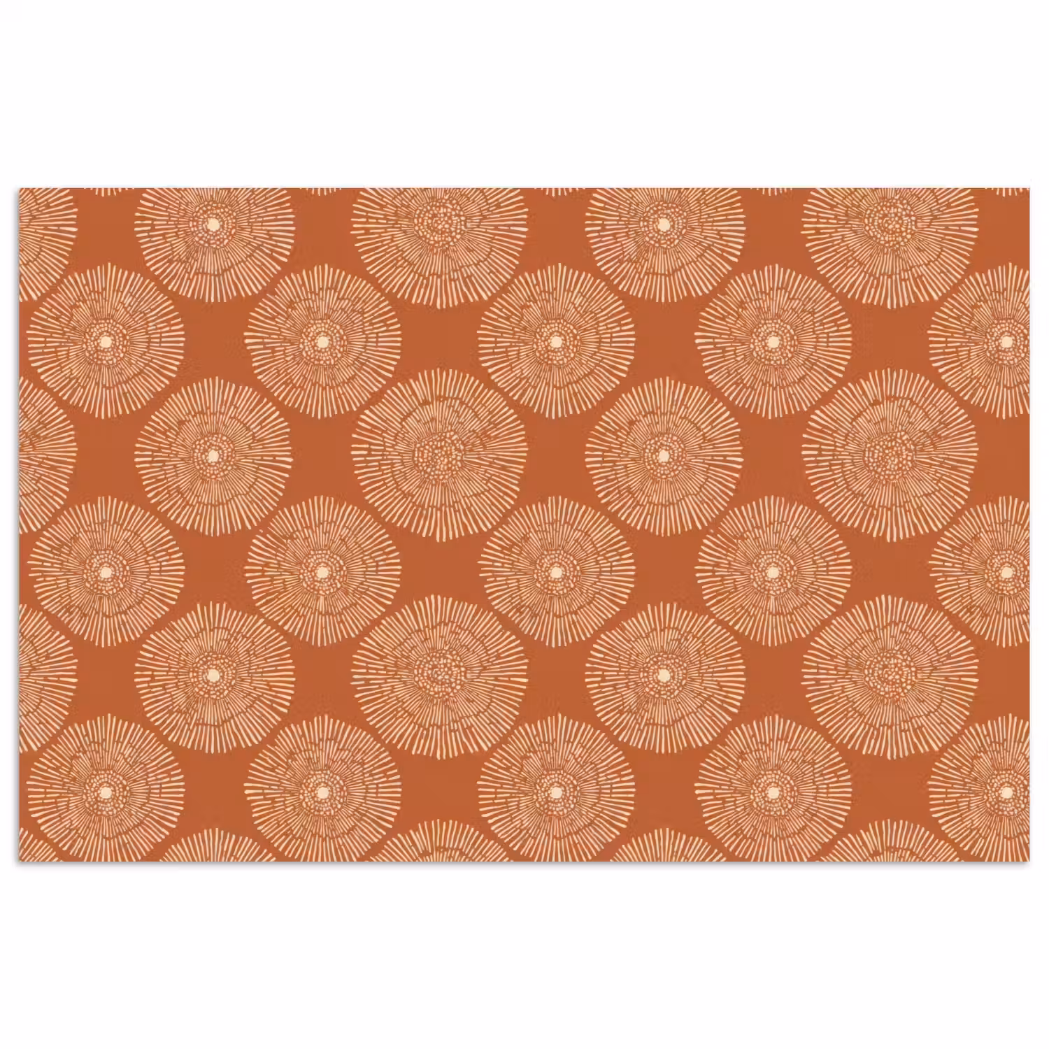 Cirkels - Grafisch - Patroon - Terracotta poster papier klein 62 -3d