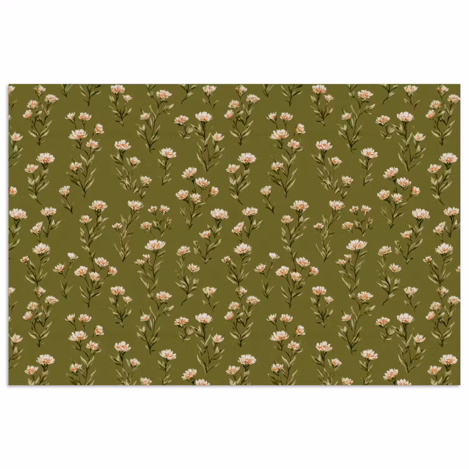 Landelijk - Bloemen - Groen poster papier klein 62 -3d