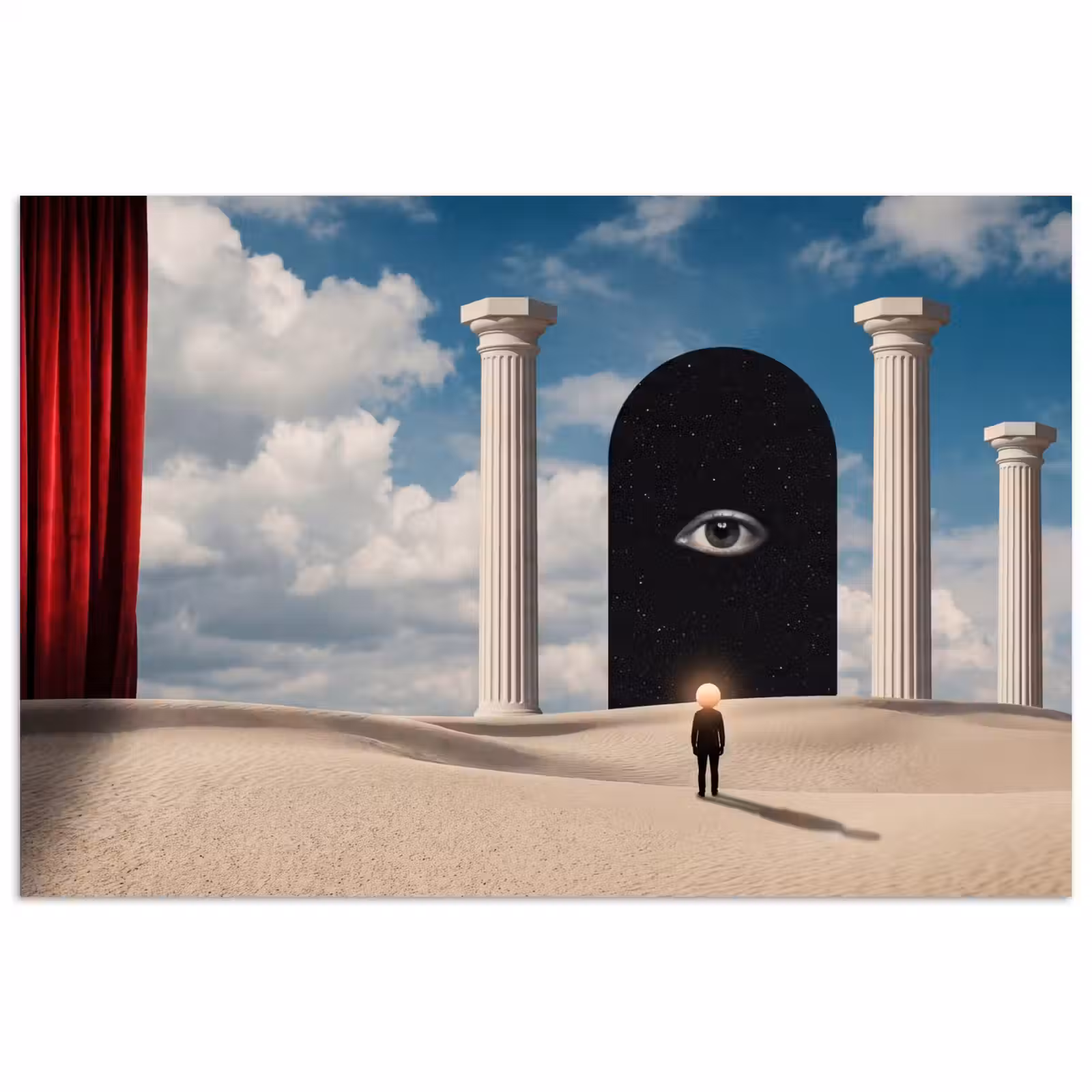Poster - Dream - Desert - Eye - Droom - Woestijn - Oog poster papier klein