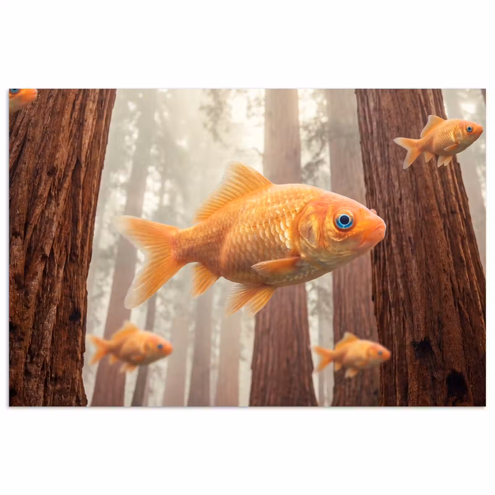Poster - Fish - Forest - Fantasy - Vis - Bos - Fantasie poster papier klein
