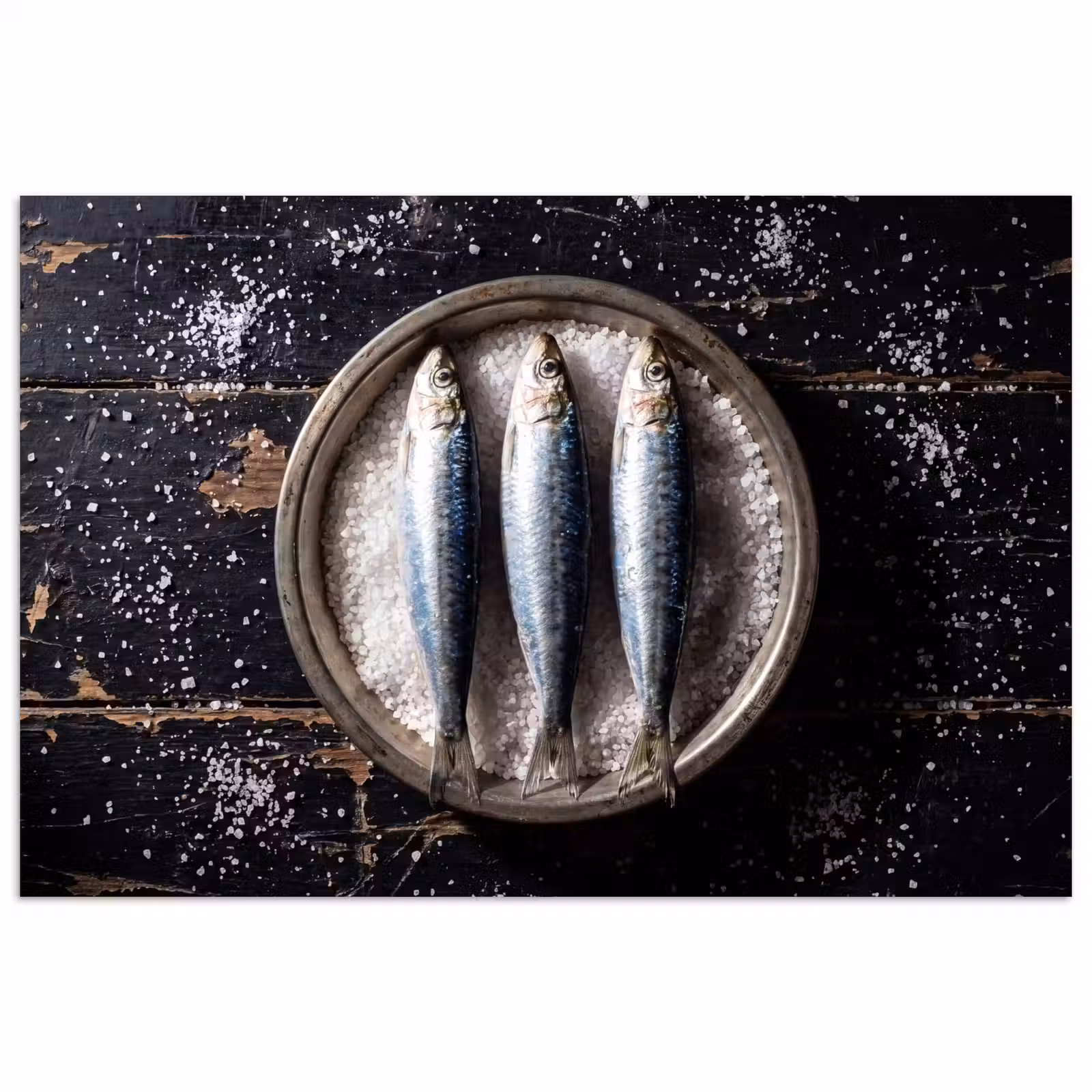 Poster - Fish - Salt - Food - Vis - Zout - Eten poster papier klein