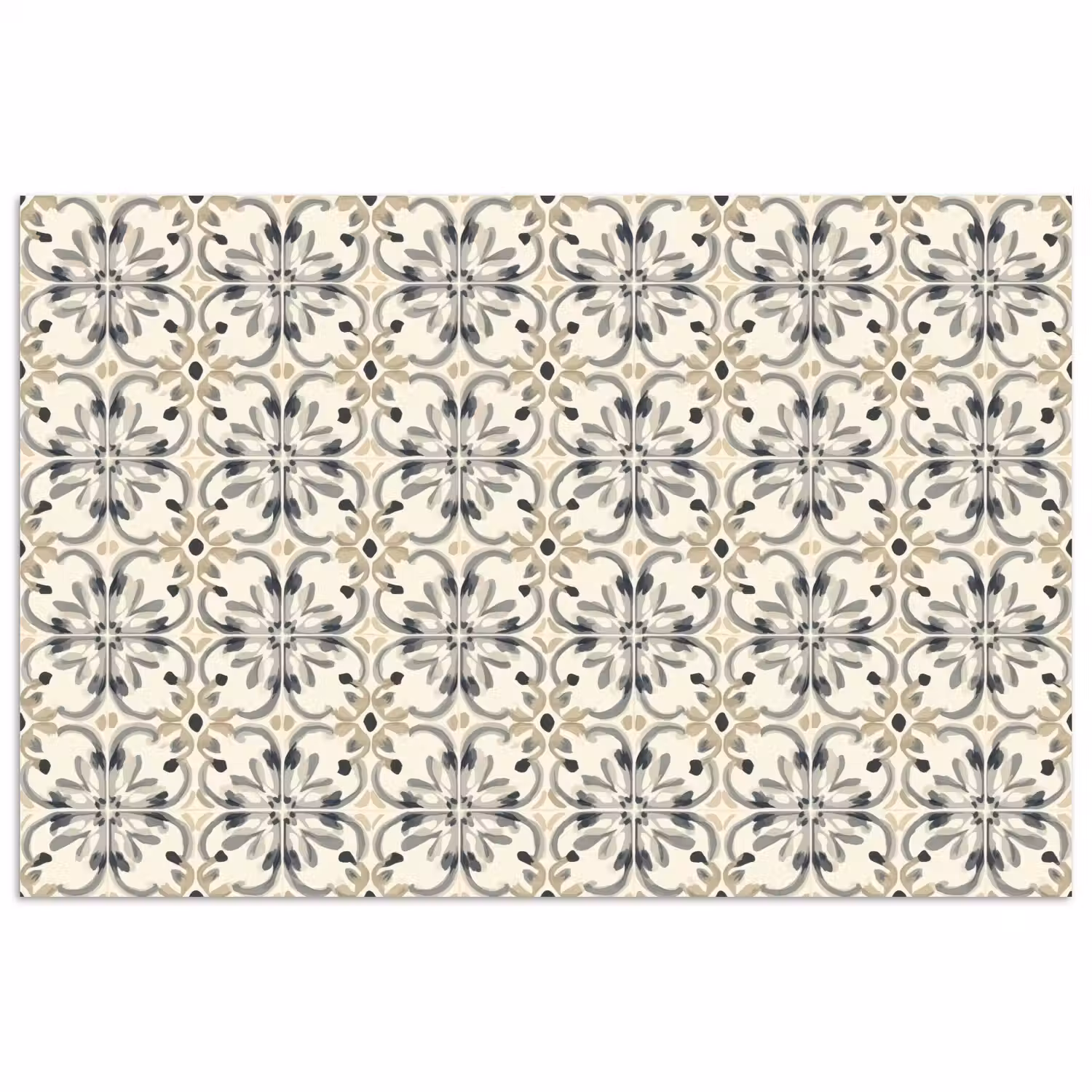Floraal - Patroon - Kleurrijk poster papier klein 62 -3d