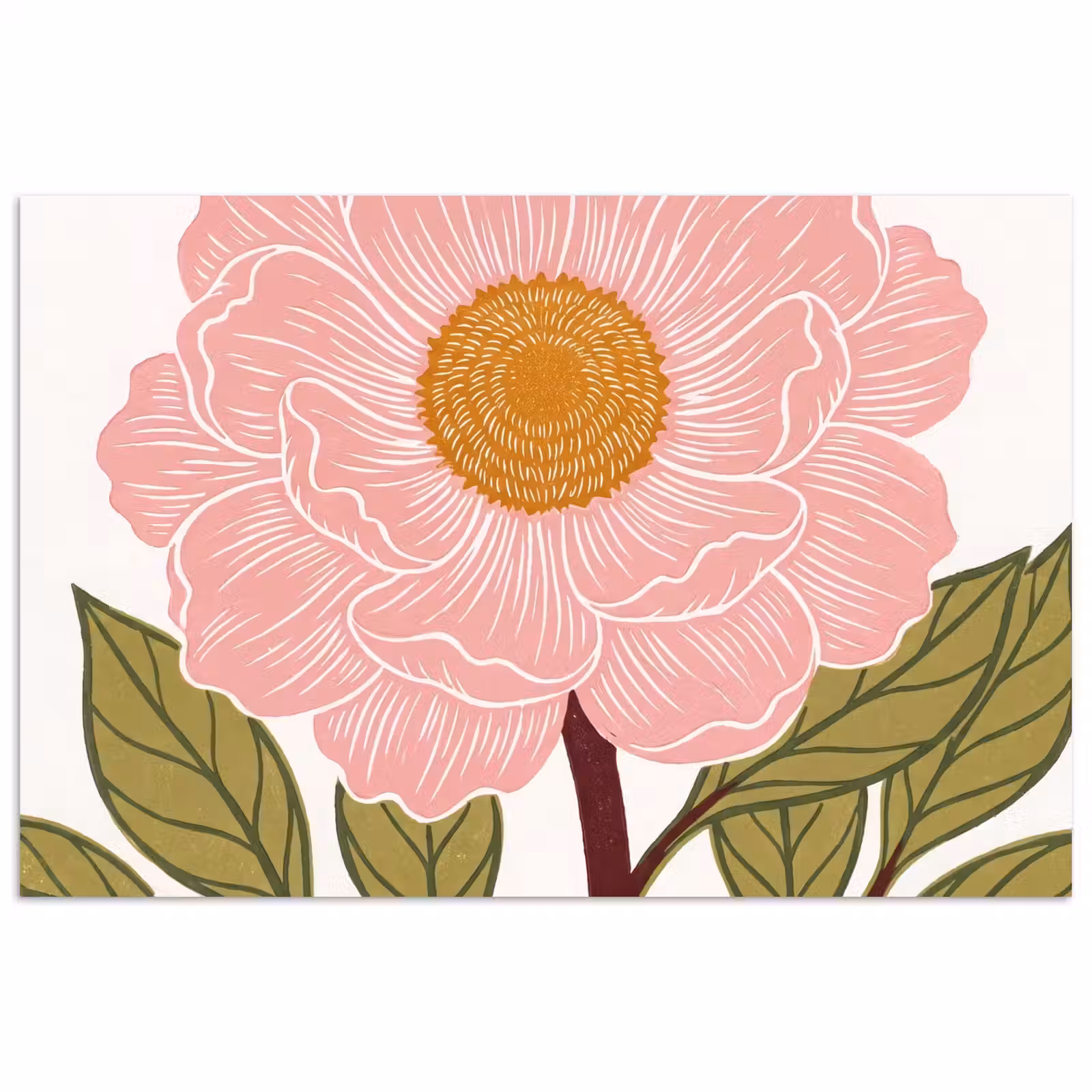 Poster - Flowers - Pink - Illustration - Bloemen - Roze - Illustratie poster papier klein