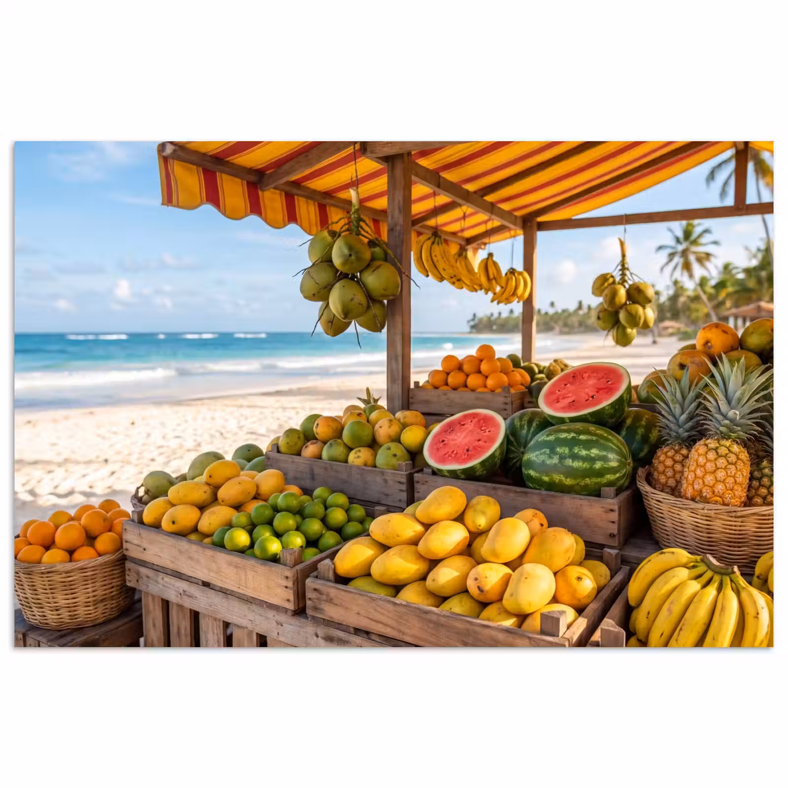 Poster - Fruit - Beach - Tropical - Fruit - Strand - Tropisch poster papier klein