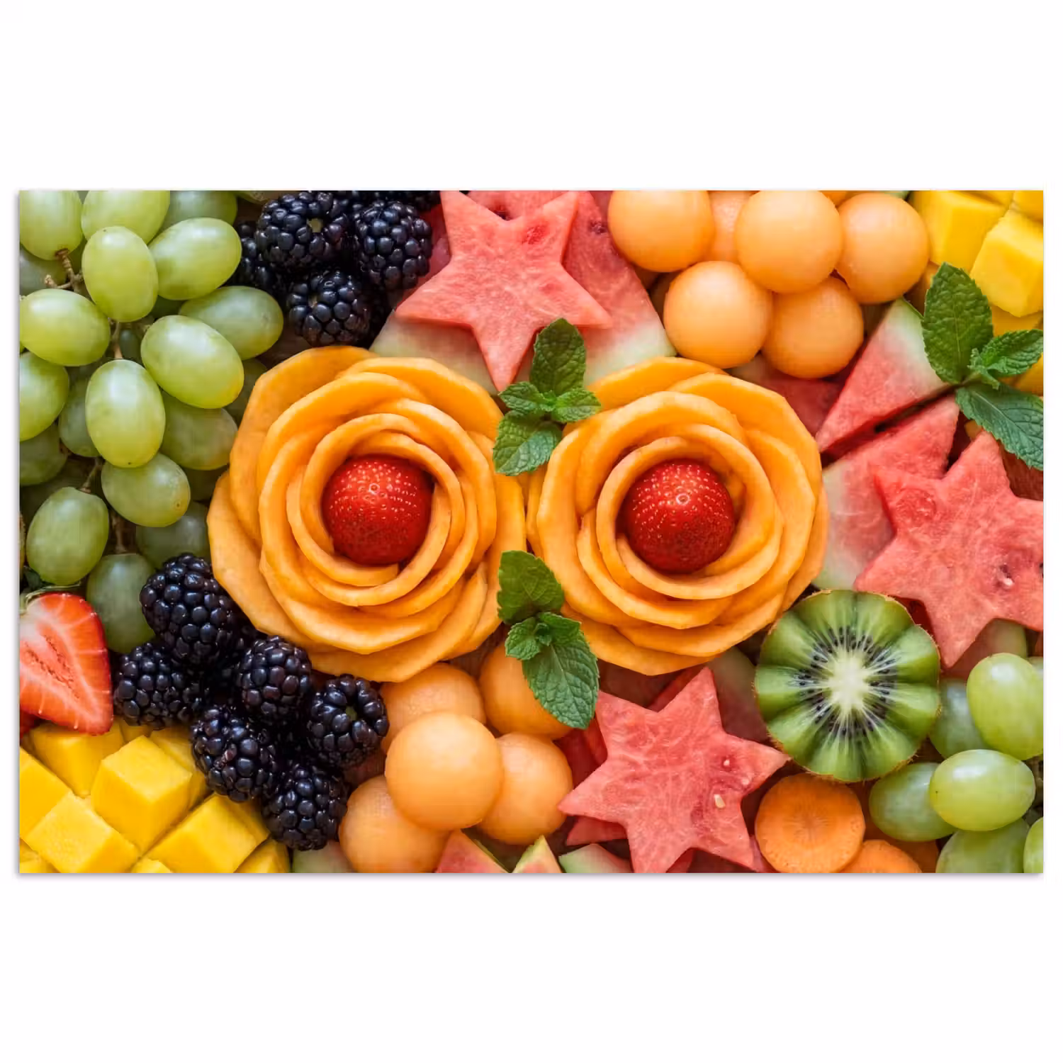 Fruit - Variatie - Kleurrijk - Vers - Eten poster papier klein -3d