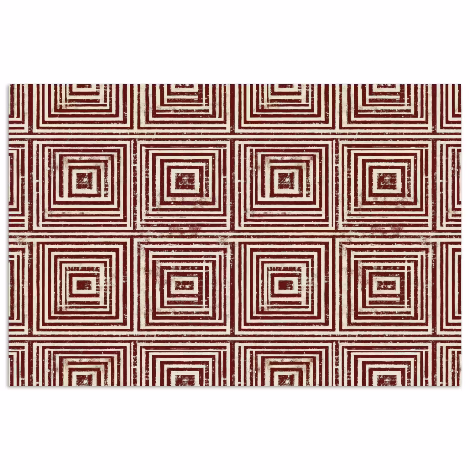 Geometrisch - Patroon - Rood poster papier klein 62 -3d