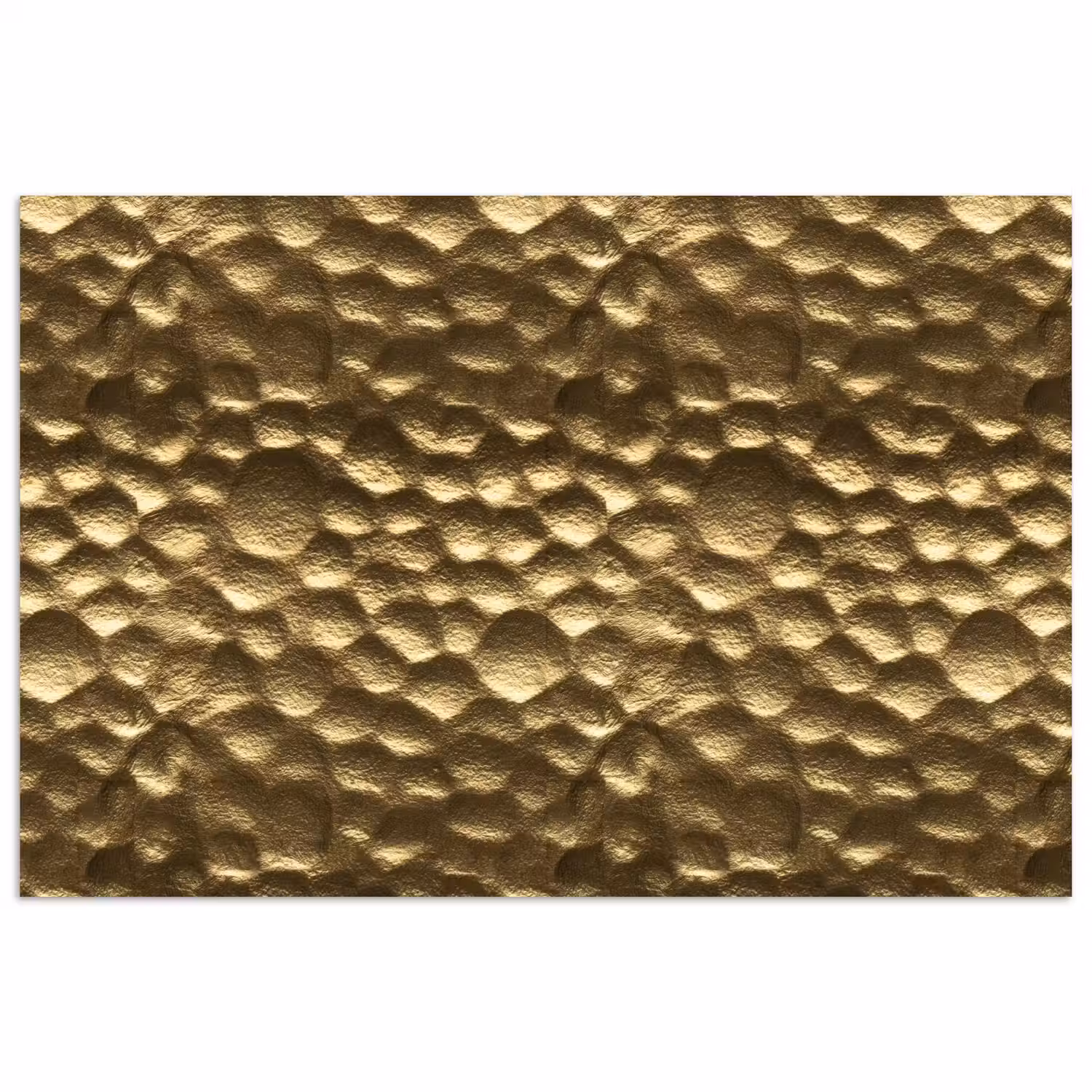 Gehamerd - Reliëf - Textuur - Bronsgoud poster papier klein 62 -3d