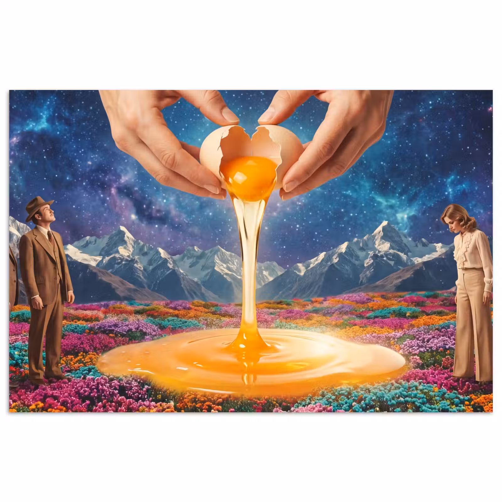 Poster - Hands - Egg - Surrealism - Handen - Ei - Surrealisme poster papier klein