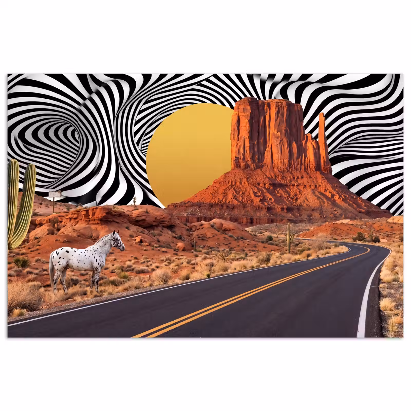 Poster - Horse - Desert - Nature - Paard - Woestijn - Natuur poster papier klein
